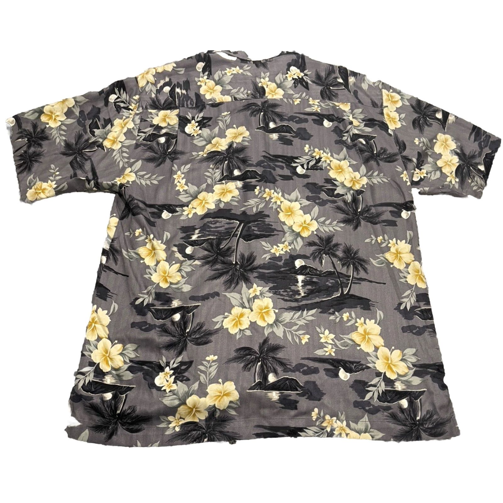 Tommy Bahama Tommy Bahama Shirt Hawaiian Men M Gray Floral Silk Short Sleeve Button-Down Embroidered Classic Fit Size US M / EU 48-50 / 2 - 2 Thumbnail