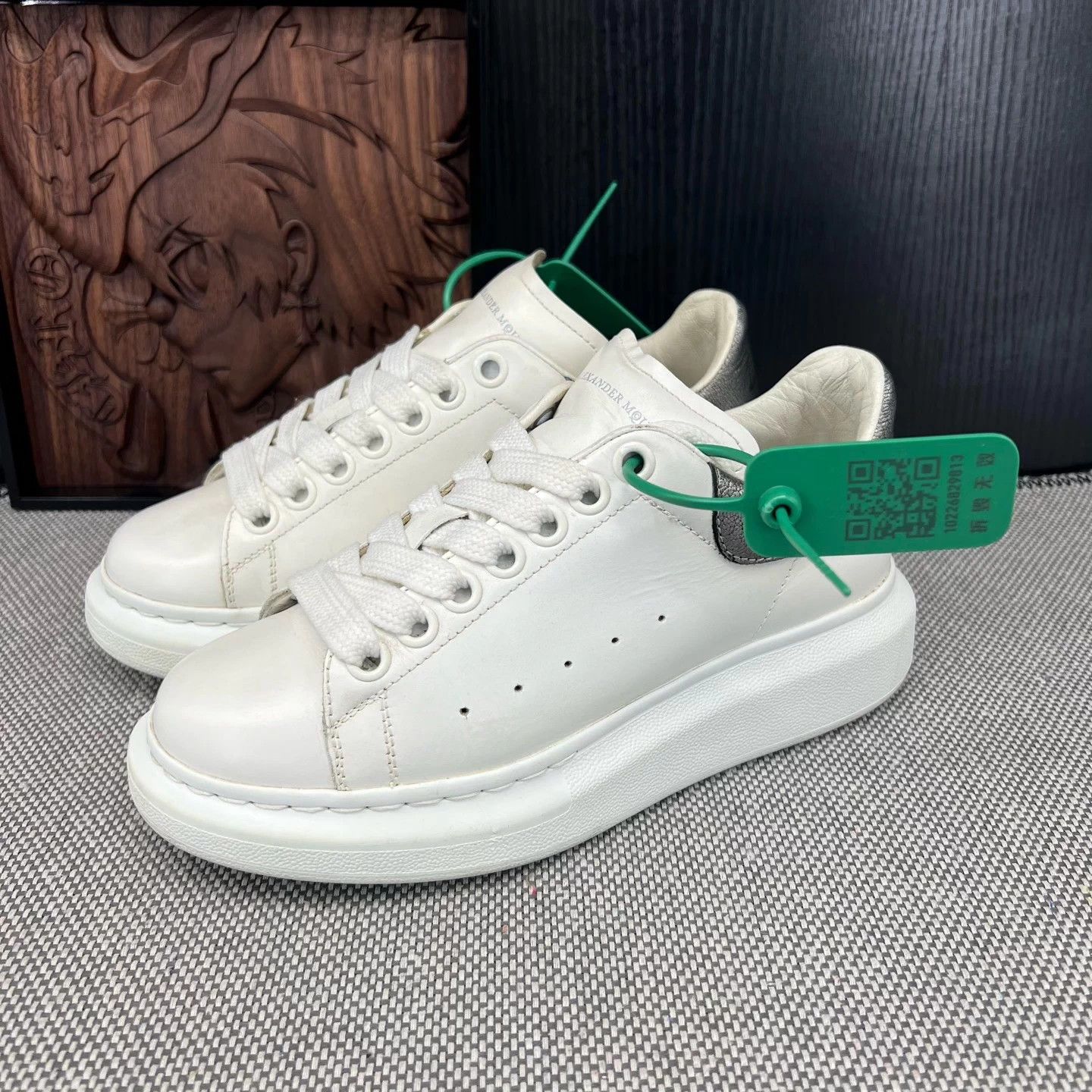 McQueen Silver Tail Sneakers - Size 36.5