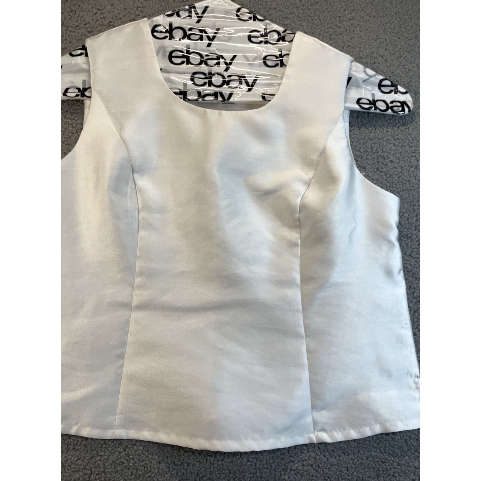 Vintage Lily & Taylor White Tank Top Womens Scoop Neck Pullover 12 Size XL / US 12-14 / IT 48-50 - 2 Thumbnail