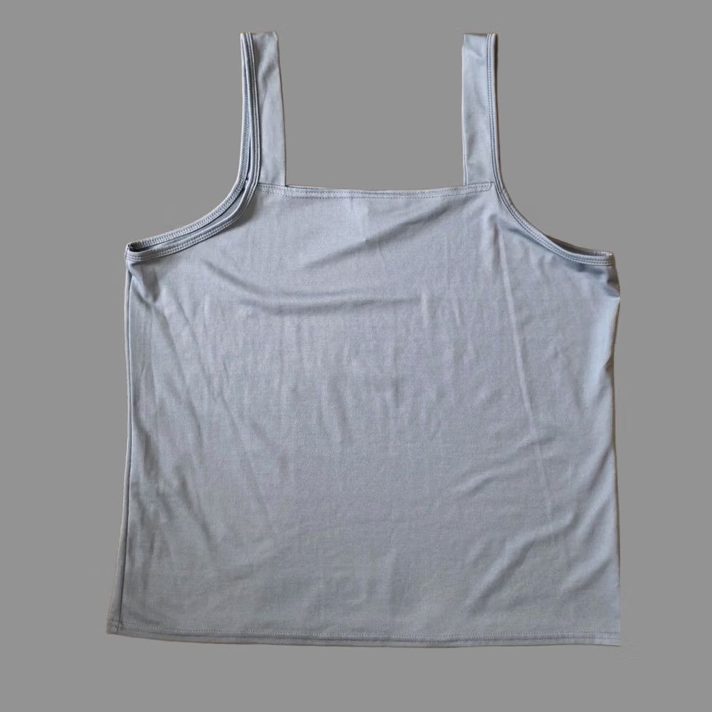 Vintage New Directions Activewear Tank Gray Stretch Women's XL Tank Vest Ruffle Regular Size XX Large? Size ONE SIZE - 1 Thumbnail