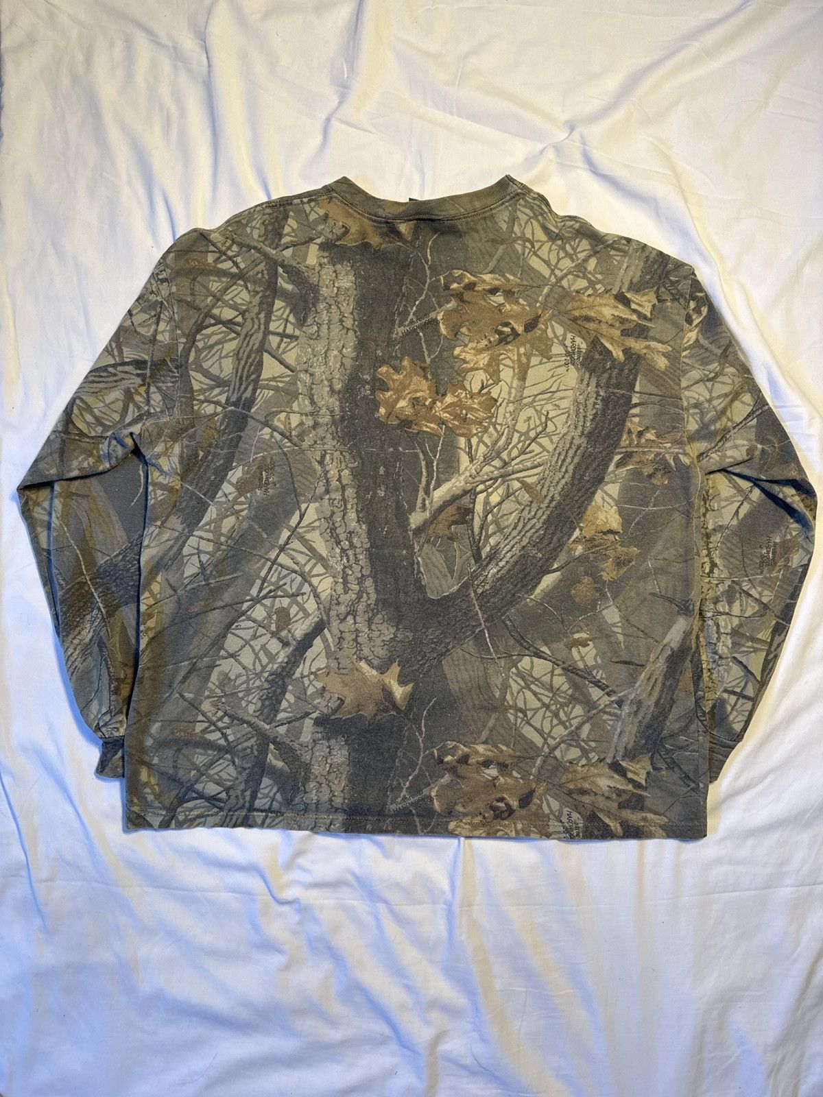 Realtree Vintage 90s Jerzees Real Tree Camo Long Sleeve Pocket Shirt Size US XL / EU 56 / 4 - 3 Thumbnail