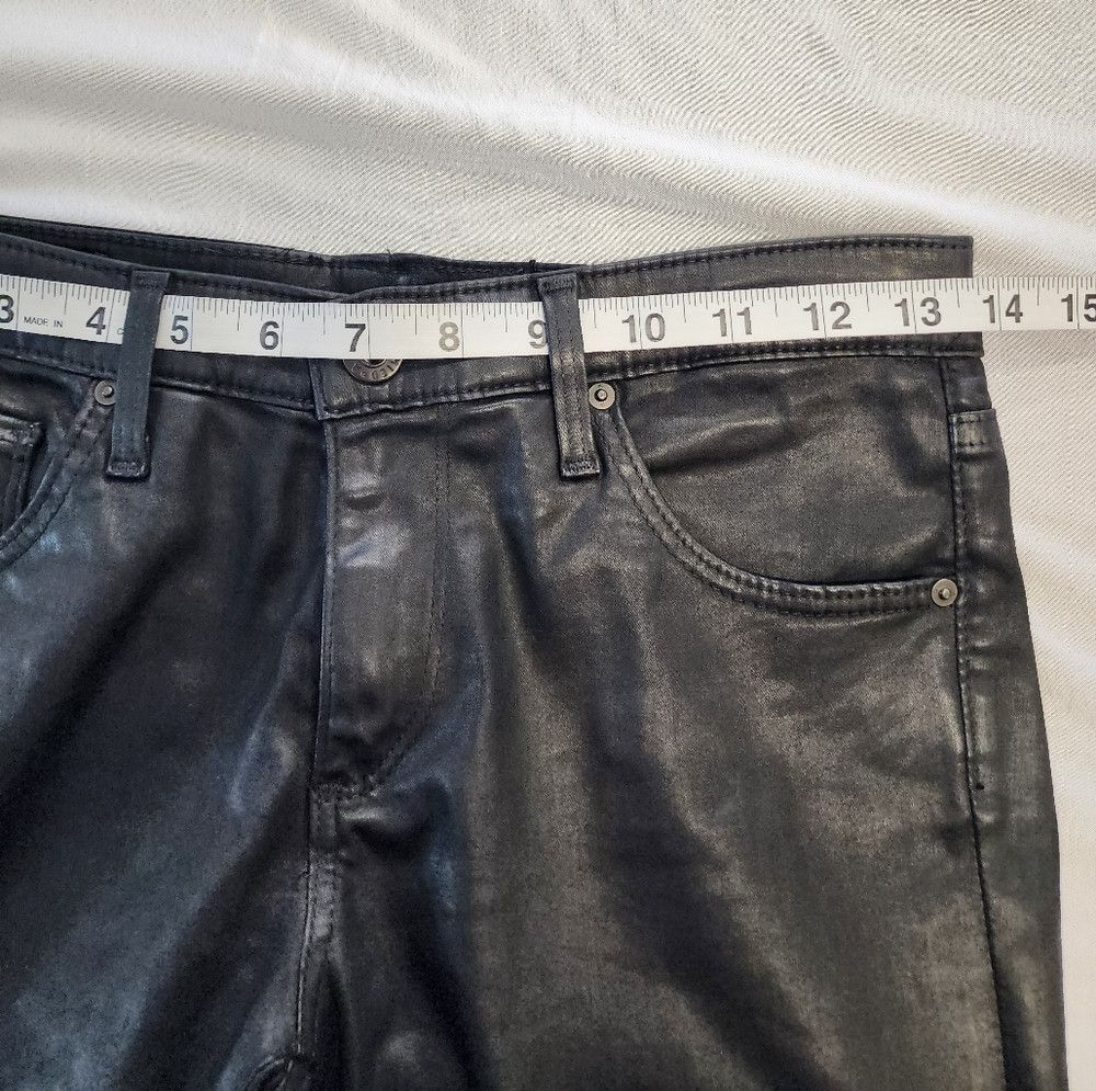 AG Adriano Goldschmied AG Women's Metallic Black Super Skinny Ankle Leggings Pants Size 26" / US 2 / IT 38 - 7 Thumbnail