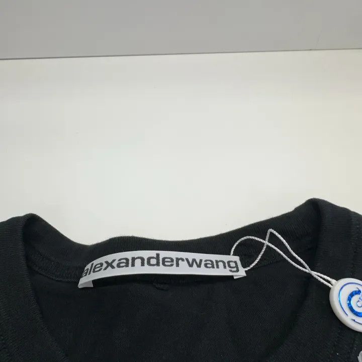 Alexander Wang Alexander Wang Logo Print Black Short Sleeve T-shirt - Size M / US 6-8 / IT 42-44 - 2 Thumbnail