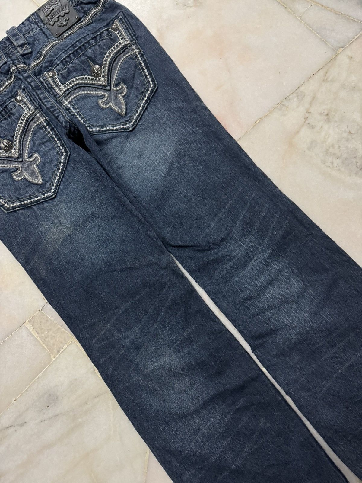 Vintage 💥BOOTCUT💥ROCK REVIVAL REMY SLIM BOOT STONED WASHED Size US 31 - 21 Thumbnail