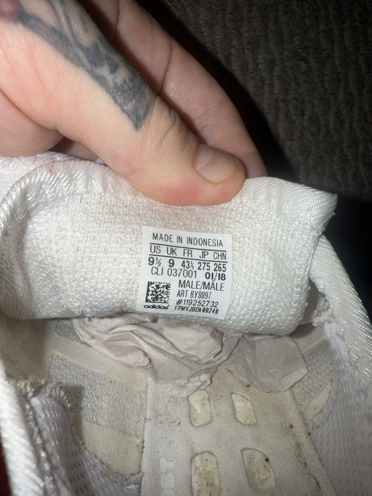 Adidas Triple white pureboosts clima Size US 9.5 / EU 42-43 - 7 Thumbnail