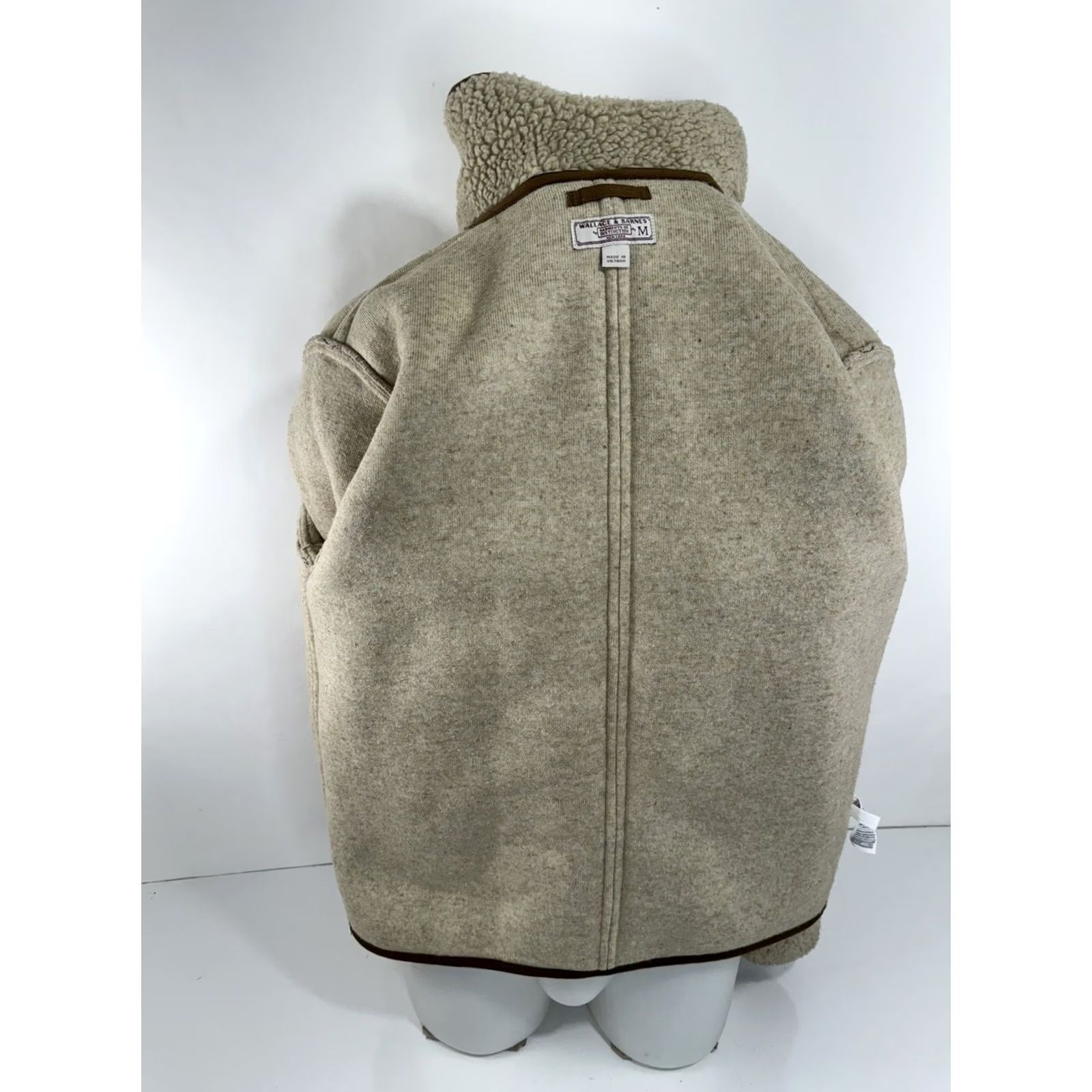 Wallace & Barnes Wallace & Barnes Jacket Ranch Western Fleece Shawl Collar M Mens Light Brown Tan Beige Modern Style Ranch Western M Jacket Size US M / EU 48-50 / 2 - 7 Thumbnail