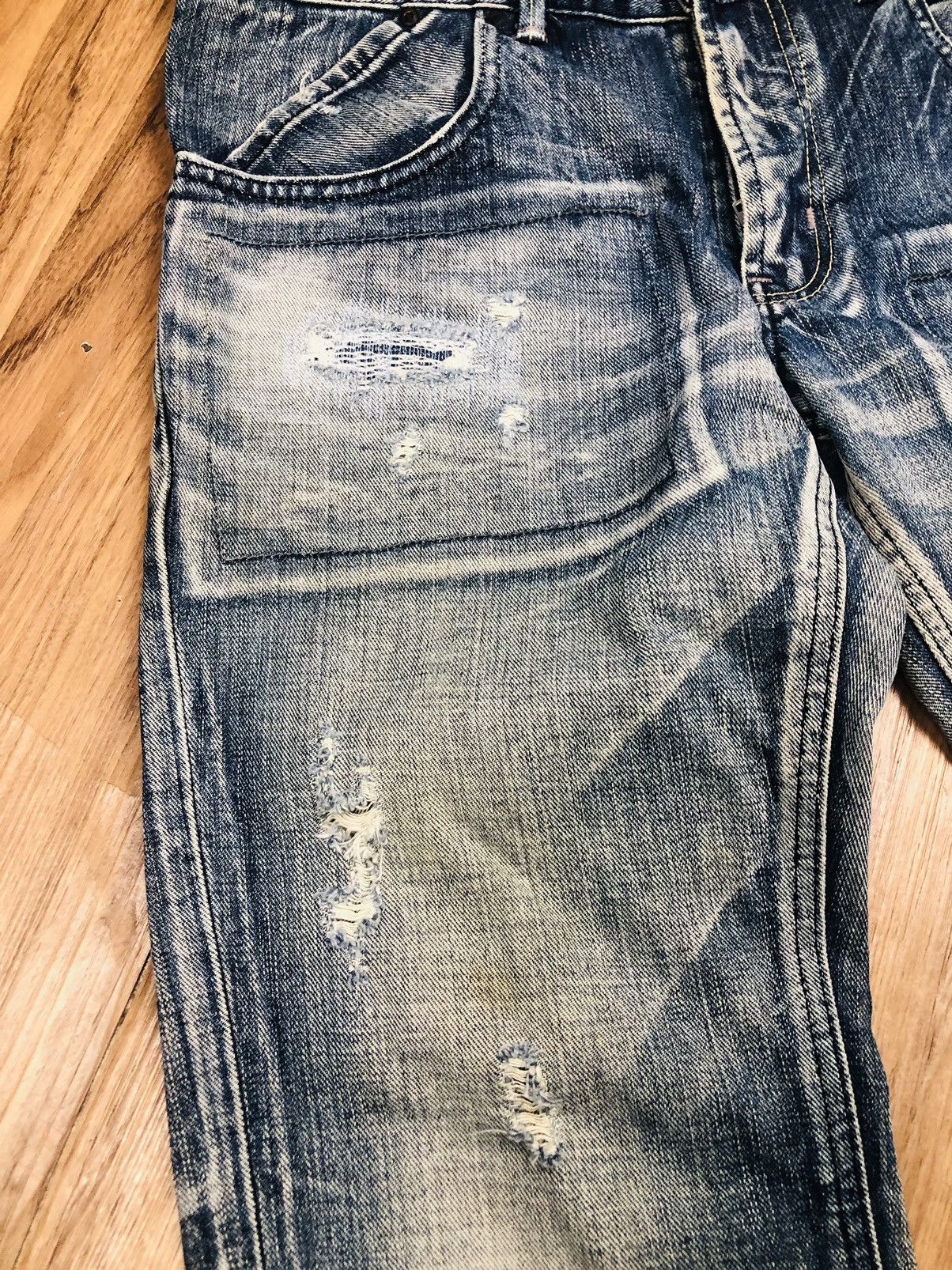 Lee Lee Riders LM3511 Japanese Distressed Jeans (38) Size US 33 - 5 Thumbnail