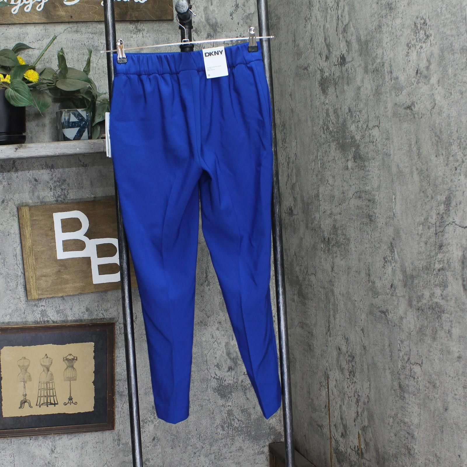 DKNY Nwt Dkny Pants With Elasticated-back Ug4pd327 Lapis Blue 0 Size 25" / US 0 / IT 36 - 2 Thumbnail