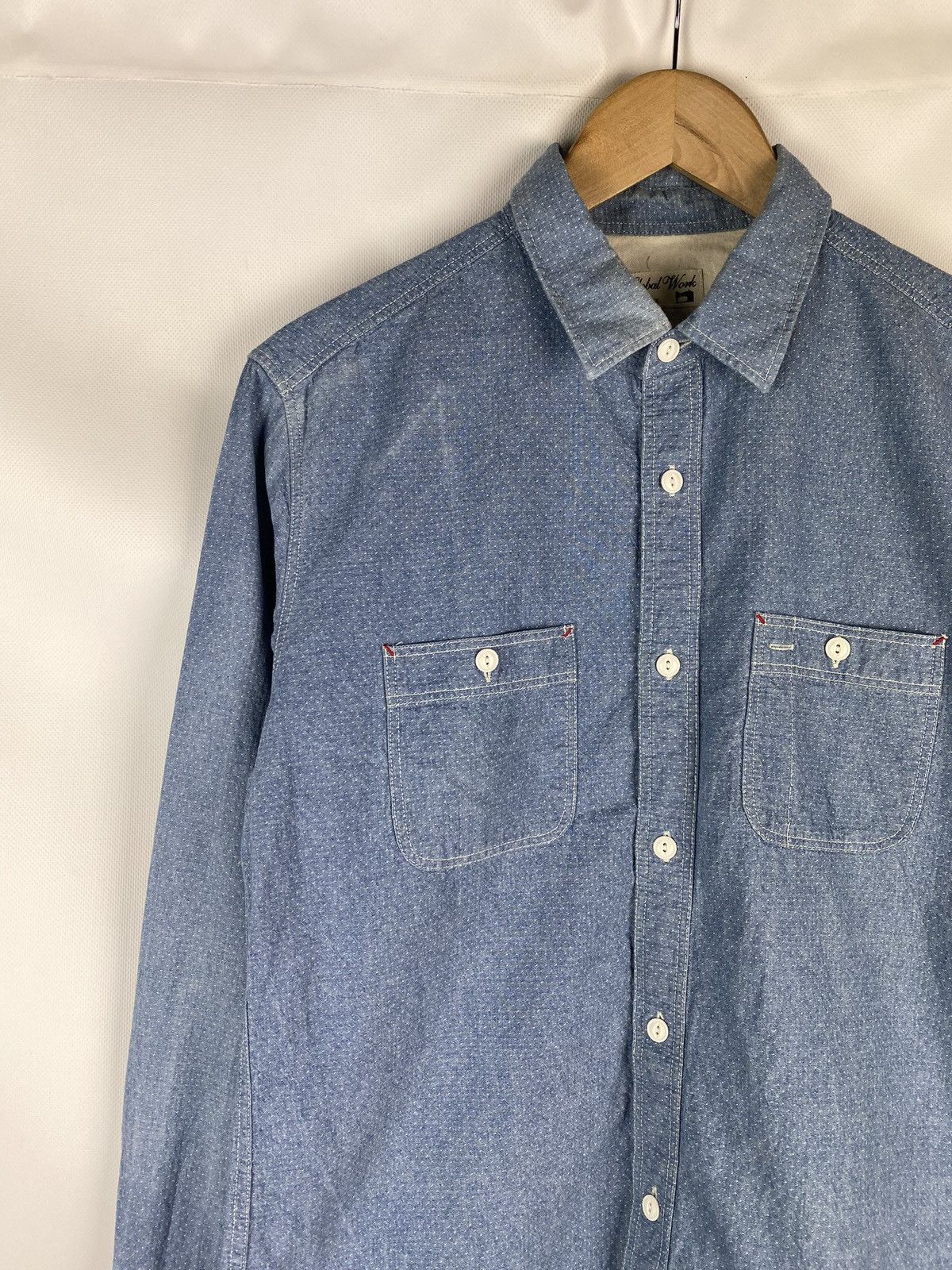 Global Work Global Work men’s Japanese style denim button up shirt Size US L / EU 52-54 / 3 - 2 Thumbnail