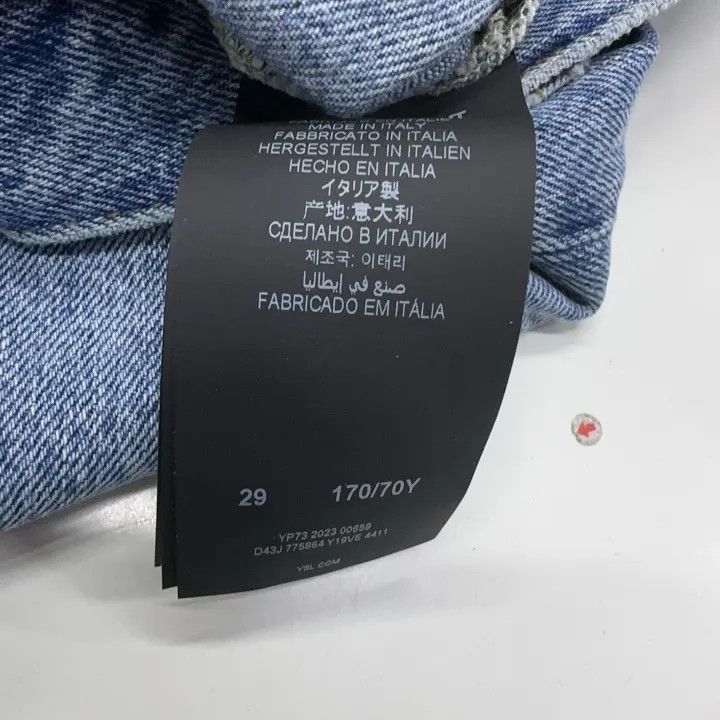 Saint Laurent Paris Saint Laurent Blue Bay Denim Baggy Jeans -2507 Size 29" - 8 Thumbnail