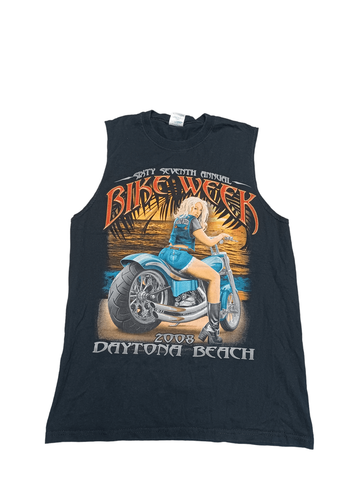 Gildan GILDAN VINTAGE 2008 BIKE WEEK DAYTONA BEACH RACING Size US M / EU 48-50 / 2 - 3 Thumbnail