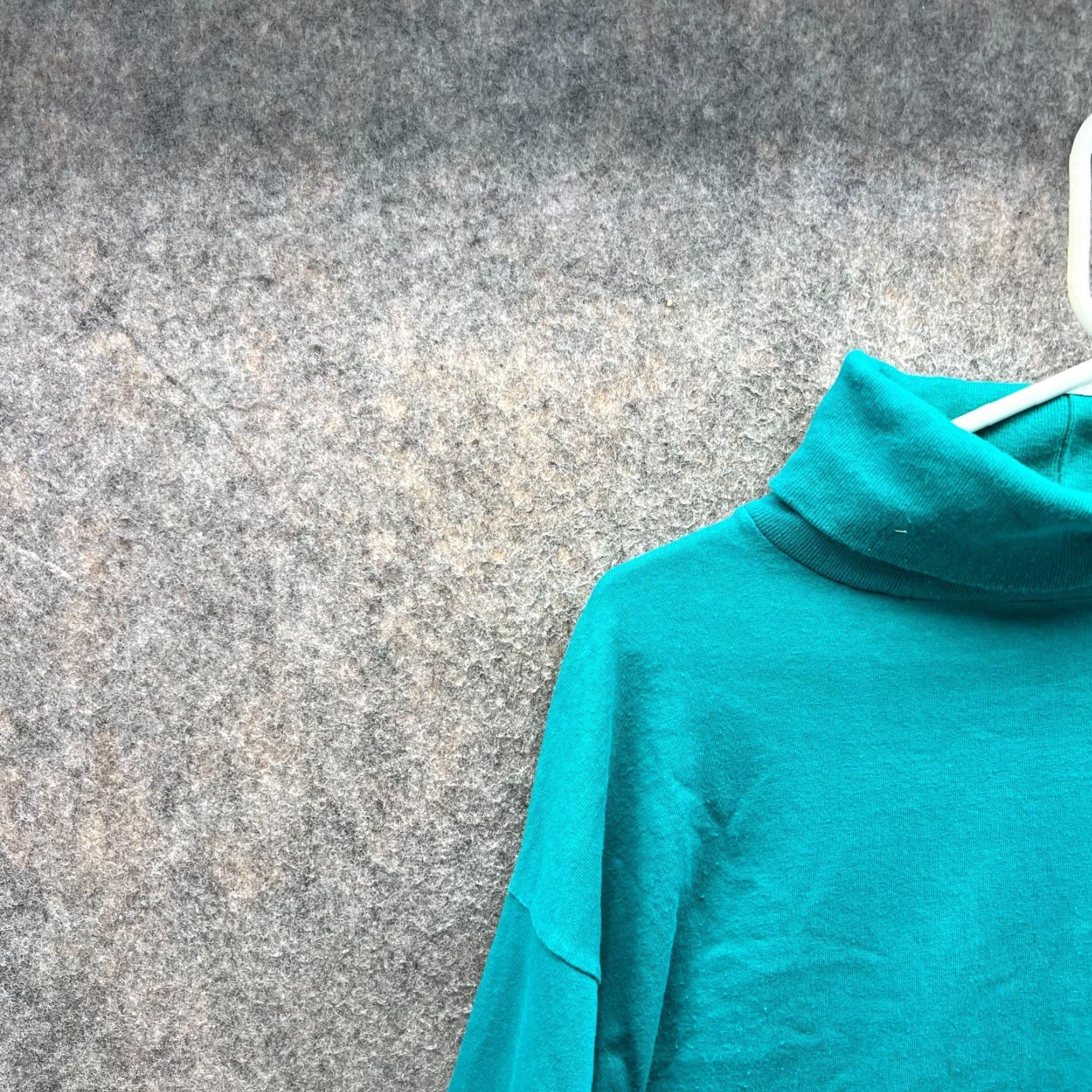 Adidas VINTAGE Adidas Sweater Mens Large Teal Blue Pullover Fleece Turtle Neck Y2K USA Size US L / EU 52-54 / 3 - 2 Thumbnail