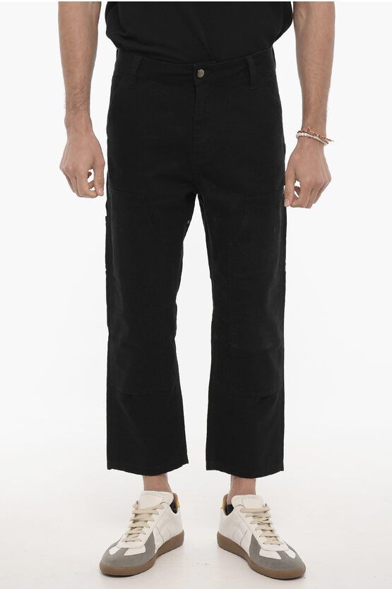 image of Carhartt Solid Color Carpenter Pants With Belt Loops in Black, Men's (Size 31)