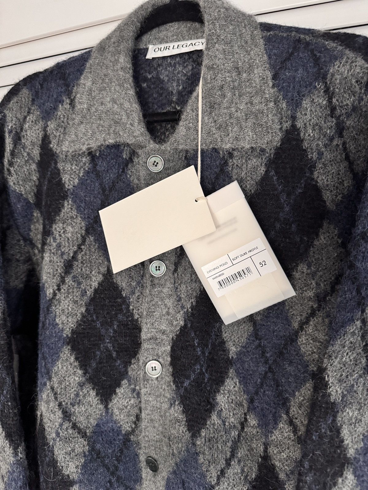 Our Legacy Our Legacy EVENING POLO- Soft Duke Argyle - Size 52 Size US L / EU 52-54 / 3 - 2 Thumbnail