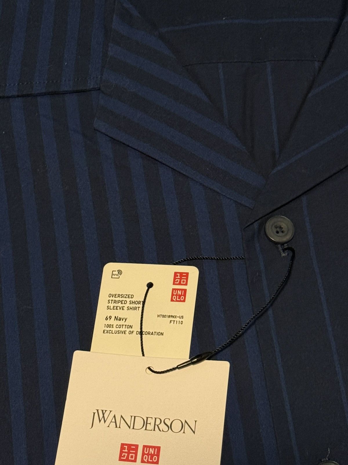 JW Anderson JW Anderson oversized striped short sleeve shirt Size US M / EU 48-50 / 2 - 3 Thumbnail