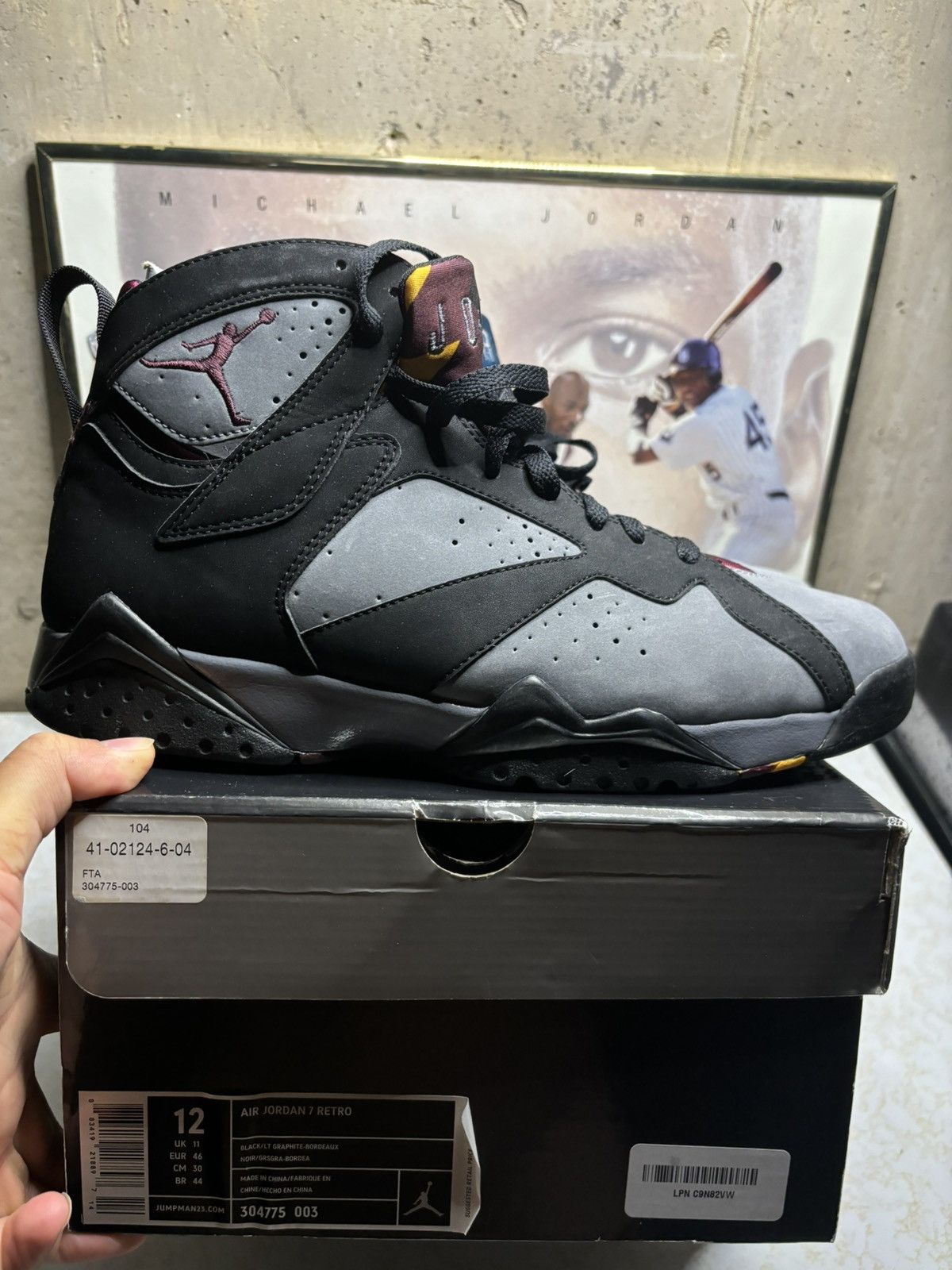 Jordan Brand Air Jordan 7 Retro 2011 Bordeaux 2011 Size US 12 / EU 45 - 1 Thumbnail