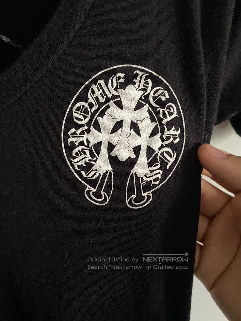 Chrome Hearts CHROME HEARTS Size XS Deep V-neck black pocket three cross Size US XS / EU 42 / 0 - 2 Thumbnail