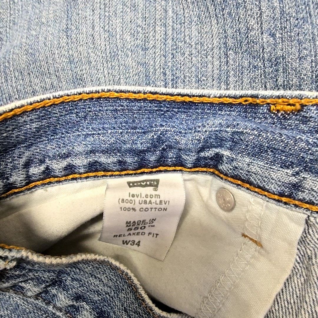 Levi's Vintage Levi's 550 Denim Shorts Blue Distressed 34 Size US 34 / EU 50 - 8 Thumbnail