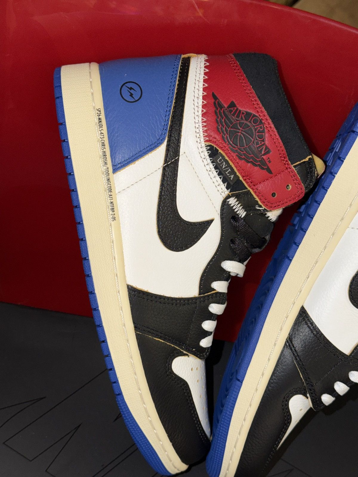 Fragment Design × Nike Nike Jordan 1 x Fragment x Union LA High Retro Shoes Size US 10.5 / EU 43-44 - 3 Thumbnail