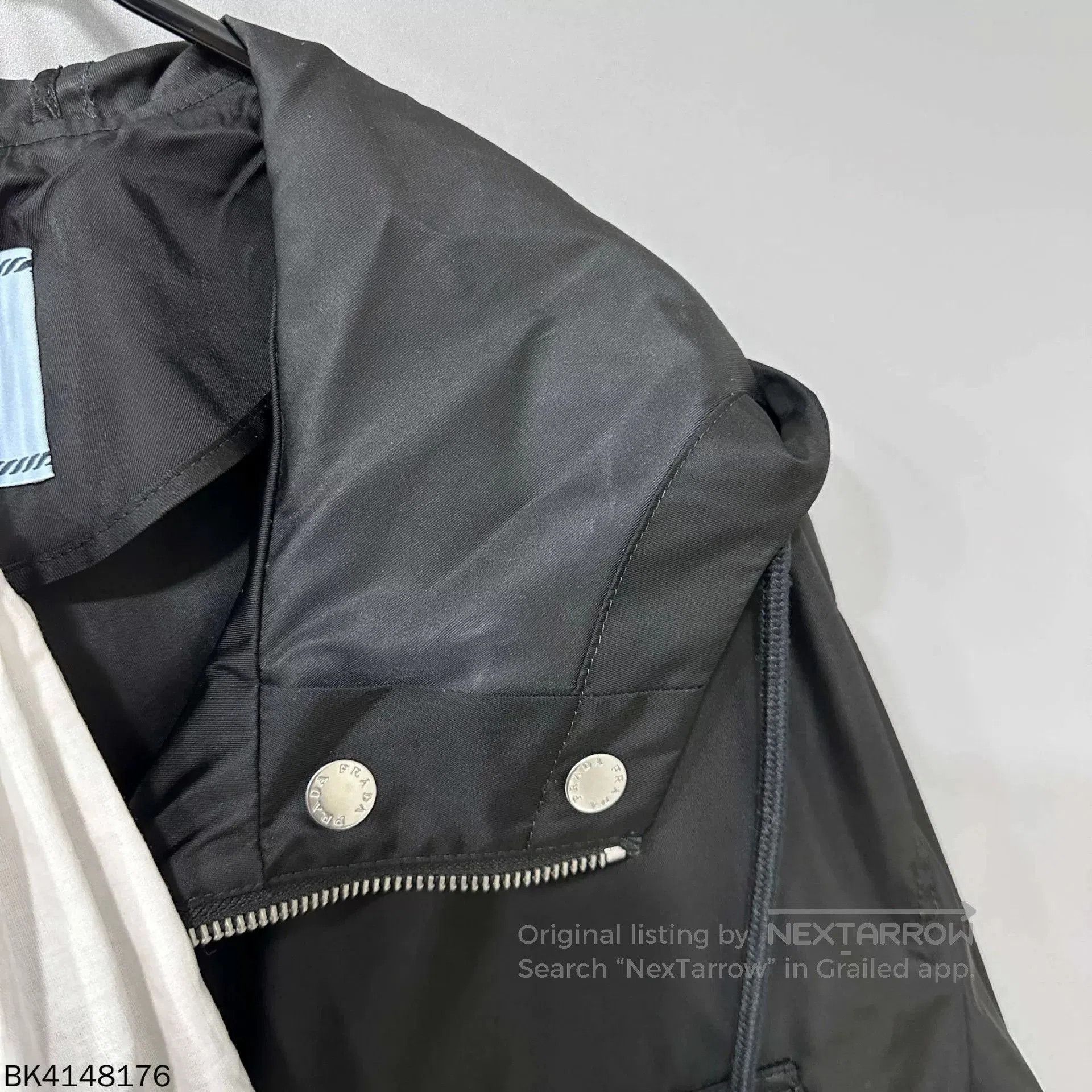 Prada Prada 2025 Triangle Logo Recycled Nylon Belted Jacket. Size US XXS / EU 40 - 4 Thumbnail