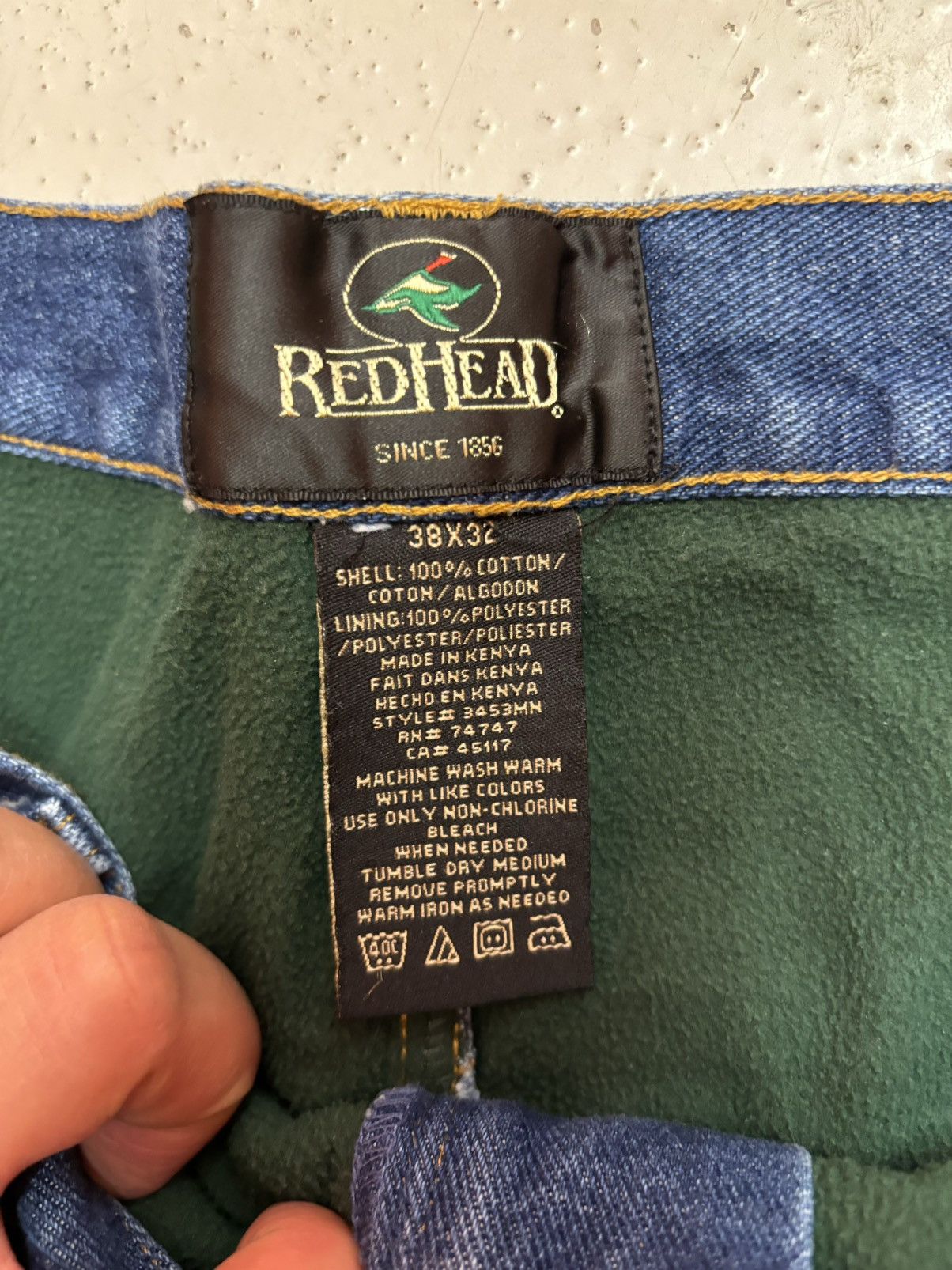 Vintage ***FINAL DROP***RARE REDHEAD FLEECE LINED DENIM PANT 38x32 Size US 38 / EU 54 - 9 Thumbnail