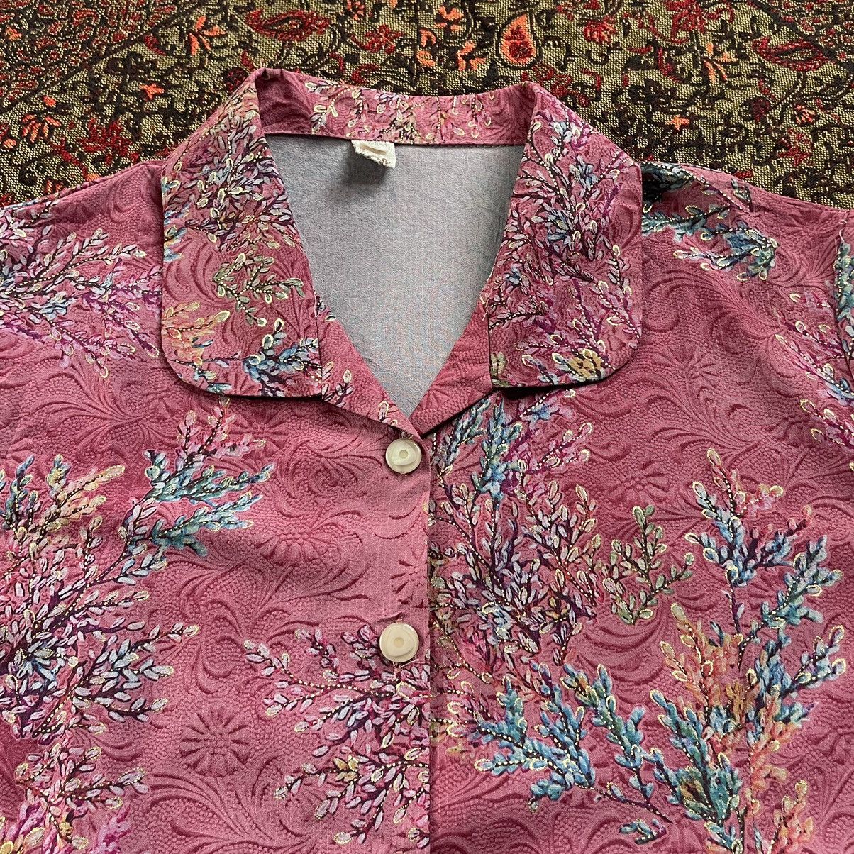 Seditionaries Japanese OPV Floral Silky Shirt Size US M / EU 48-50 / 2 - 2 Thumbnail