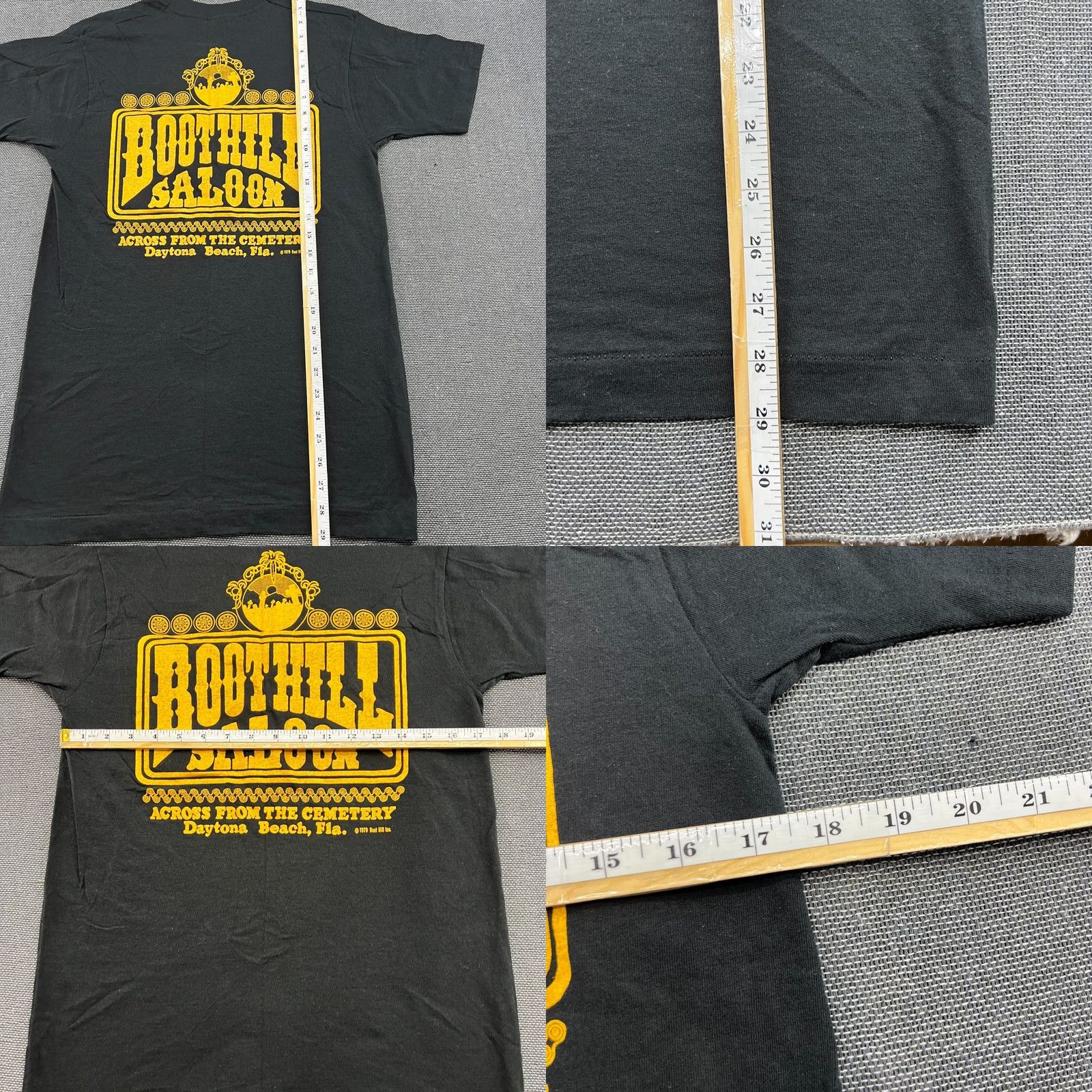 Fruit Of The Loom Vintage Boothill Saloon 1979 Adult M Graphic T-Shirt Daytona Beach 80s Black Nike? Size US M / EU 48-50 / 2 - 8 Thumbnail