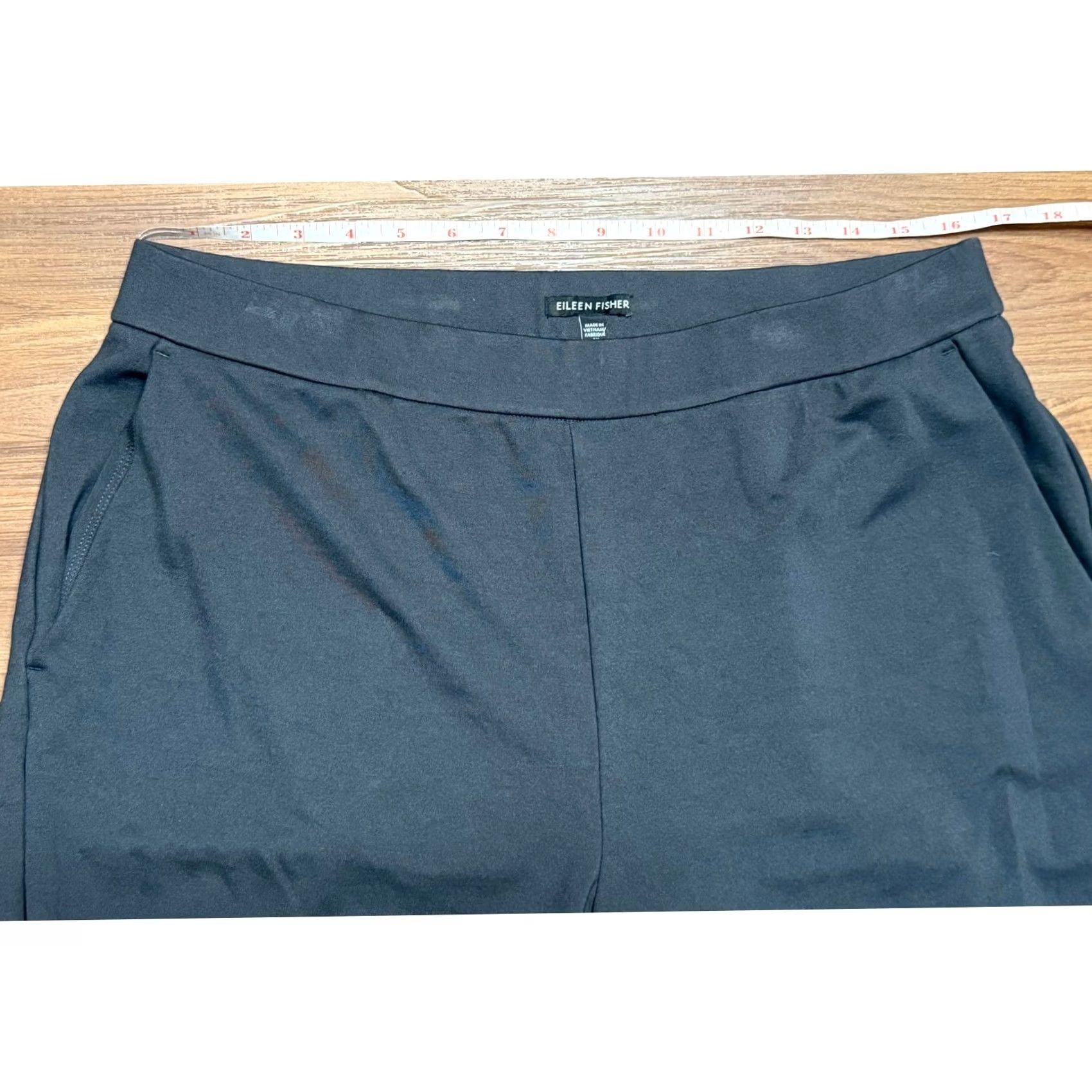 Eileen Fisher Eileen Fisher Women Gray Wide Leg Ankle Crop Pants Pull On Tencel Sz L Size 36" / US 14 / IT 50 - 5 Thumbnail