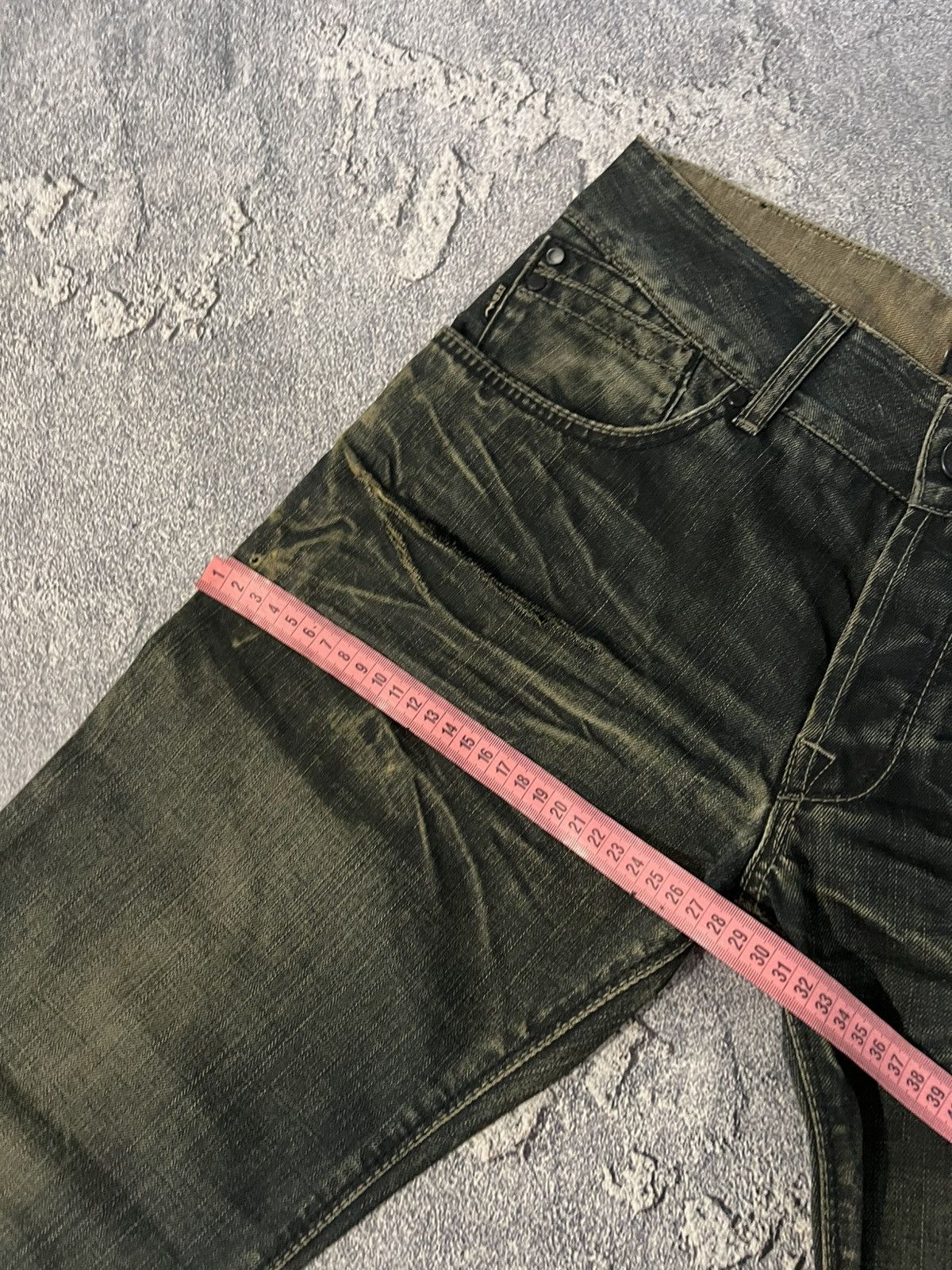 Japanese Brand Japanese Distressed Patina Dark Avan Style Denim Slim Size US 32 / EU 48 - 11 Thumbnail