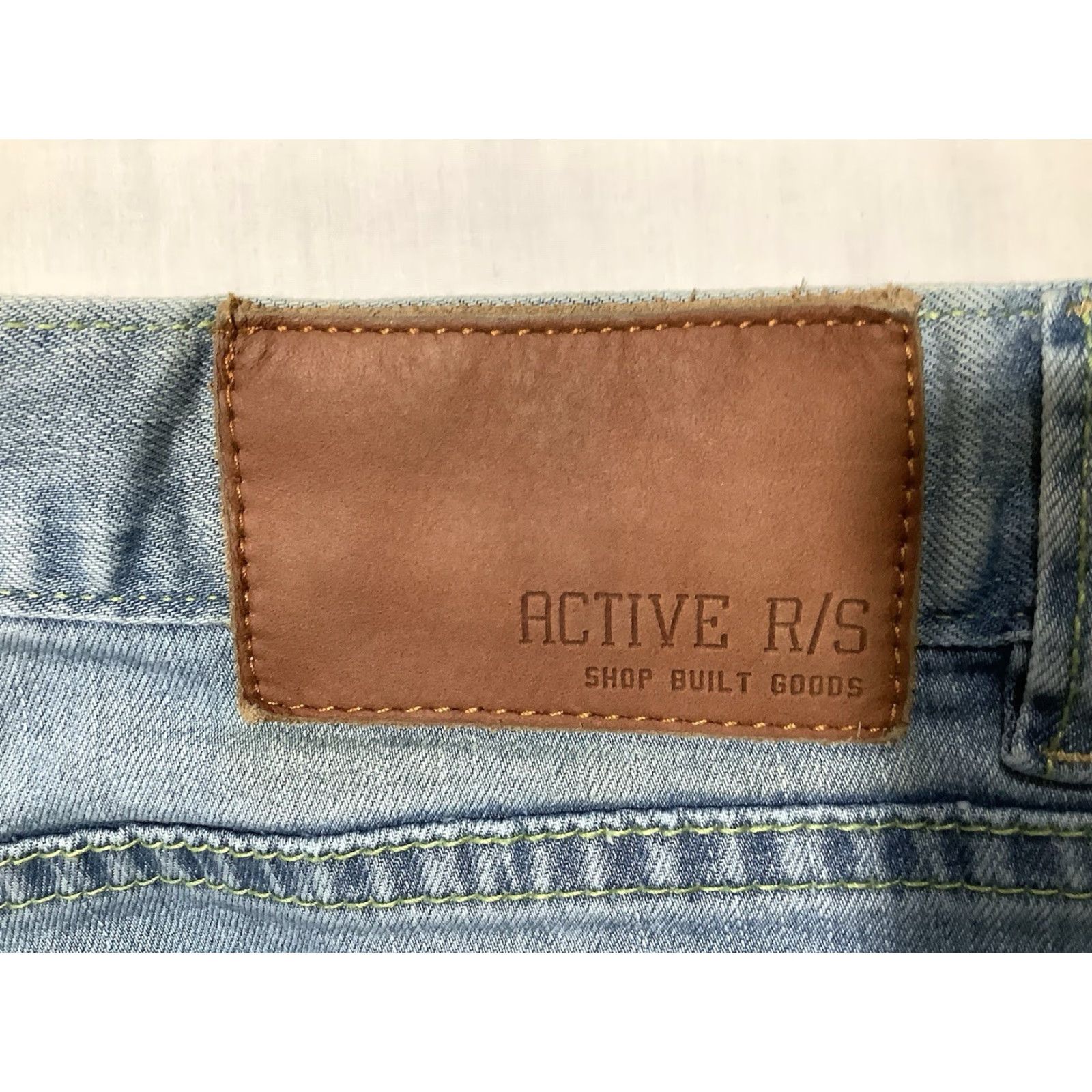 Vintage revolt Jeans Slim Active R/S Stretch Denim Blue Mens 32 Inseam 31 Regular Fit 30x31 Straight Casual Distressed Size US 32 / EU 48 - 3 Thumbnail