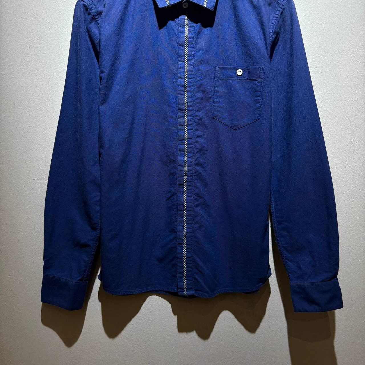 PPFM PPFM Peyton Place Homme Navy Blue Checkered Line Shirt Size US M / EU 48-50 / 2 - 4 Thumbnail