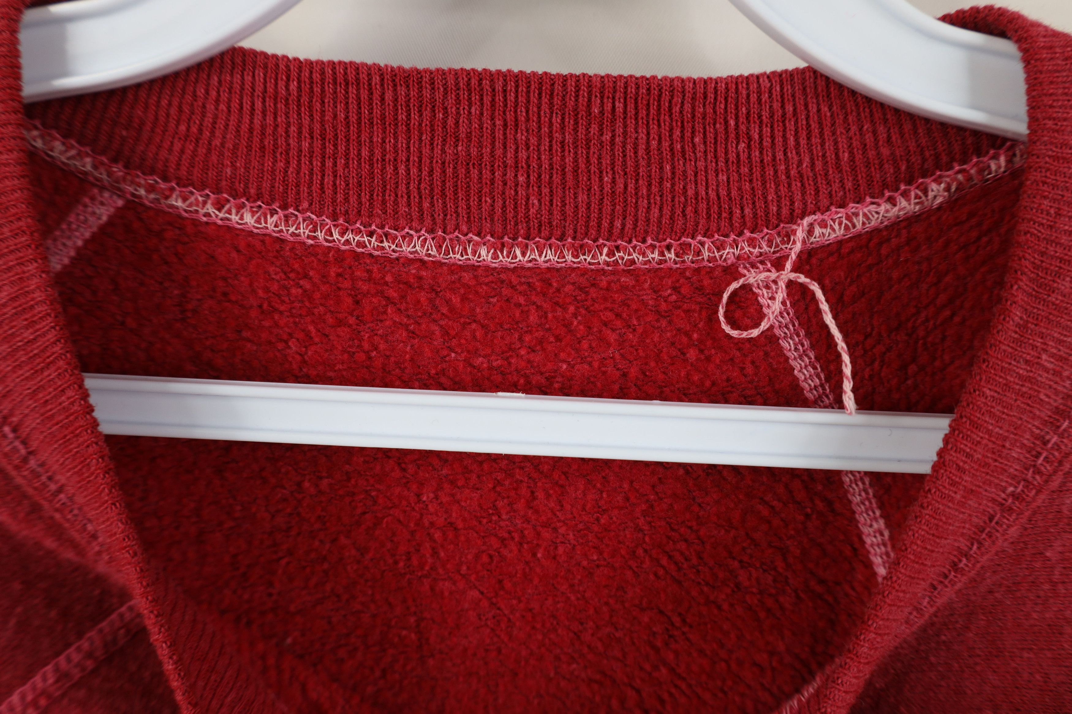 Vintage Vintage 70s Streetwear Raglan Crewneck Sweatshirt Red USA Size L / US 10 / IT 46 - 7 Thumbnail