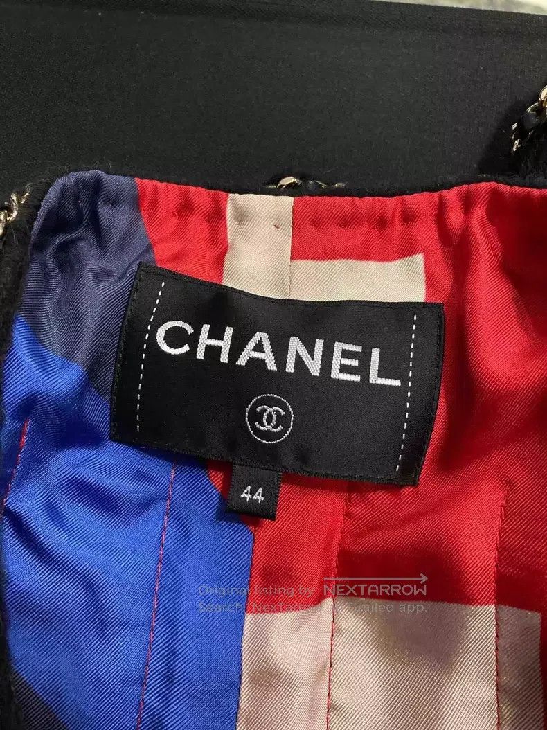 Chanel Chanel Black gold chain horsehair four-pocket jacket Size M / US 6-8 / IT 42-44 - 5 Thumbnail