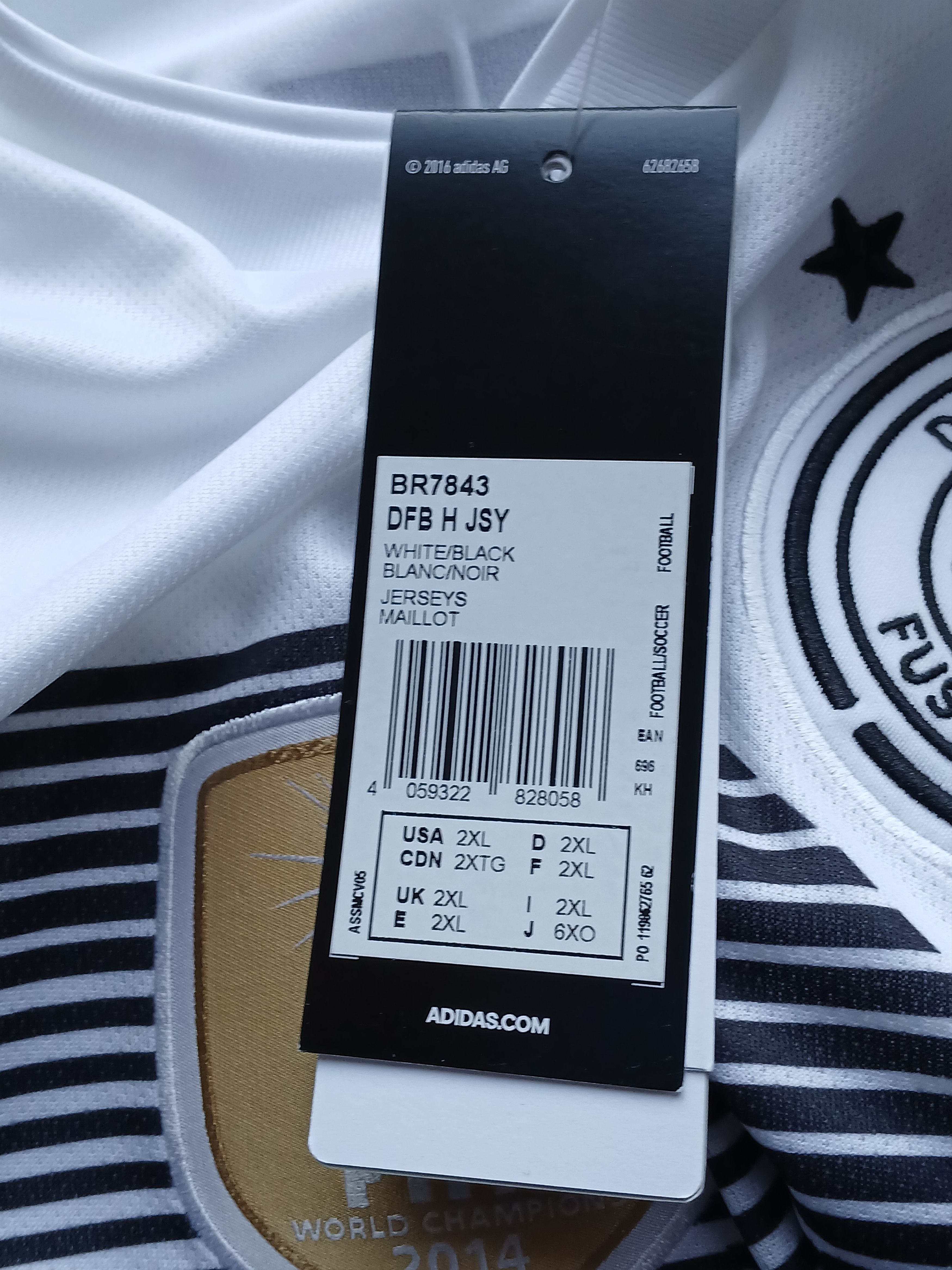 Adidas New Germany National Football Team 18/19 Home Jersey T-Shirt Size US XXL / EU 58 / 5 - 12 Thumbnail