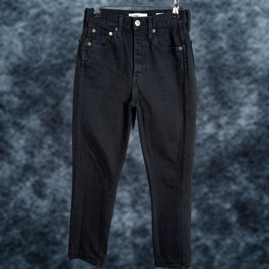 RE/DONE Re/Done Jeans Womens Size 24 Black Slim Leg Tapered Made In USA Size 42" / US 20 - 1 Thumbnail