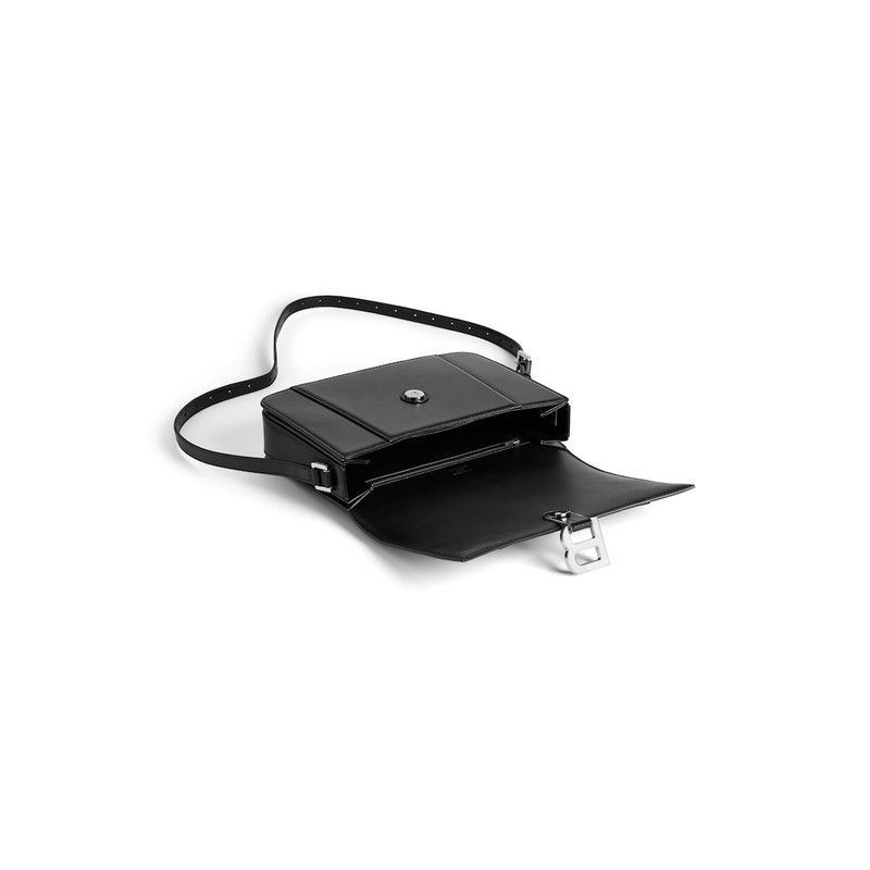 Balenciaga o1tr1nto0526 Size: OS / Hourglass Medium Flap Bag in Black Size ONE SIZE - 2 Thumbnail