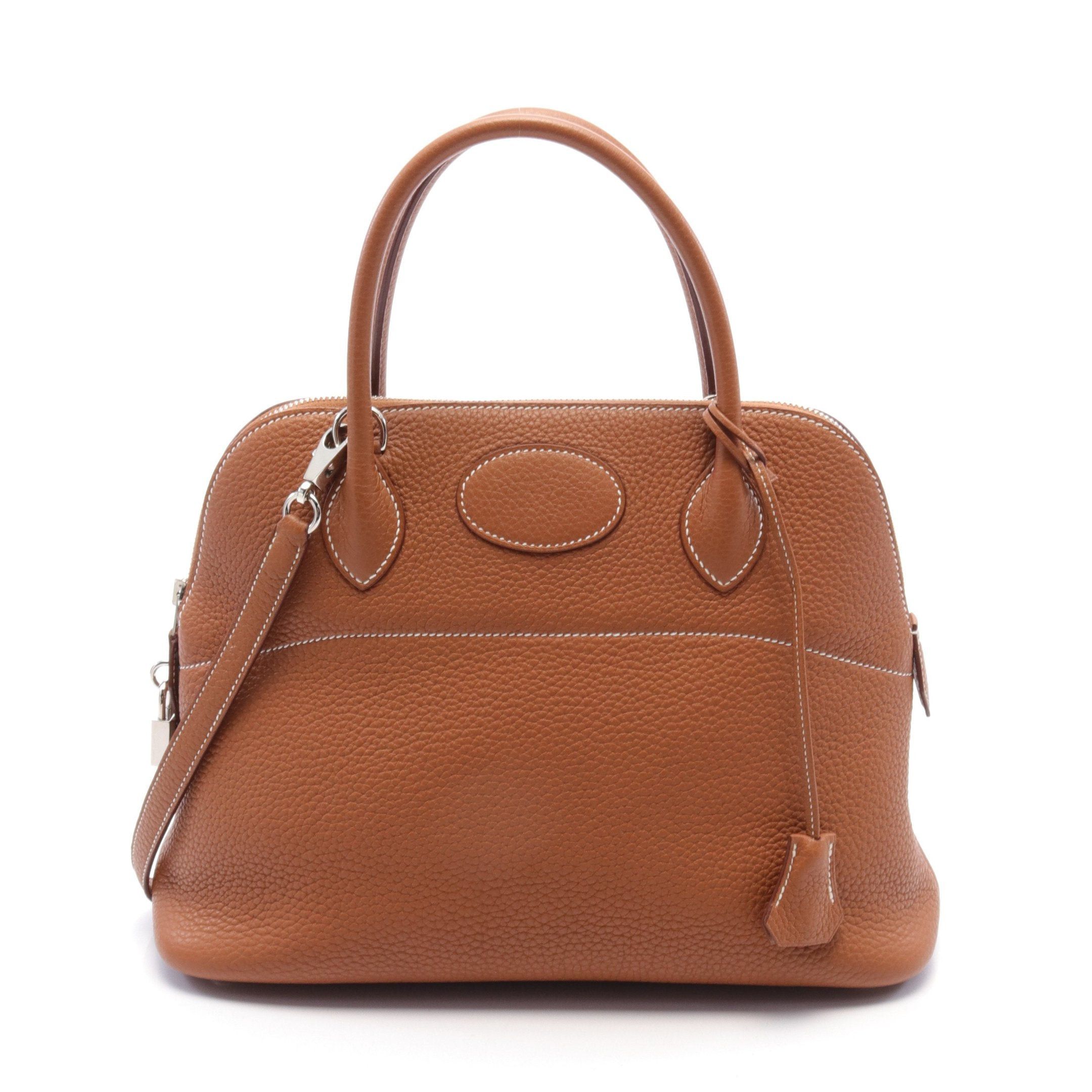 Hermes Hermes Bolide 31 Handbag Clemence Leather Brown Silver Hardware □ R Stamp Size ONE SIZE - 1 Thumbnail