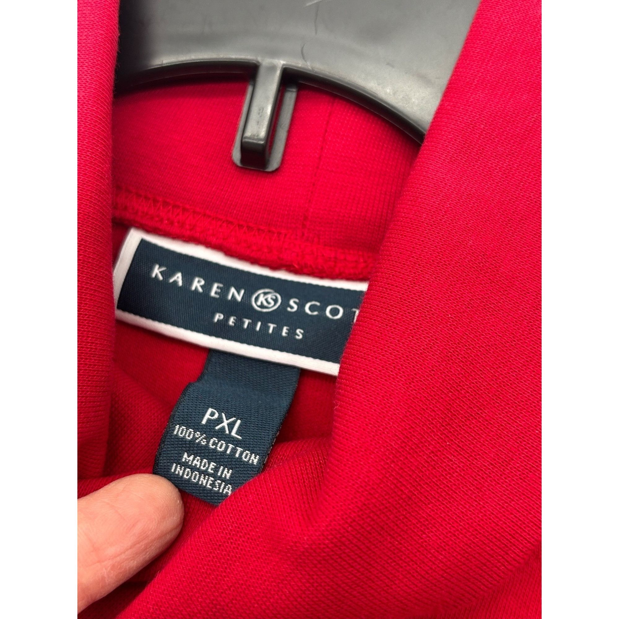 Other Karen Scott Sport Cotton Turtleneck Sweatshirt, Red, PXL Size ONE SIZE - 8 Thumbnail