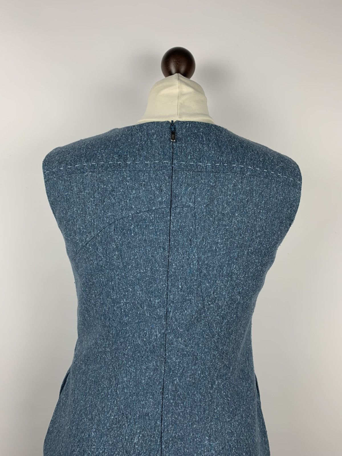 Escada Sport Escada Sport Midi Ladies Dress Top Zip Blue Size 36Silk Wool Size XS / US 0-2 / IT 36-38 - 5 Thumbnail