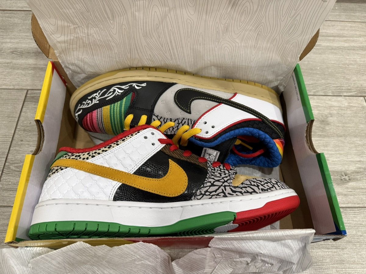 Nike Nike SB Dunk Low Pro QS What The Paul Red Black Noir Sz 12 Size US 12 / EU 45 - 3 Thumbnail