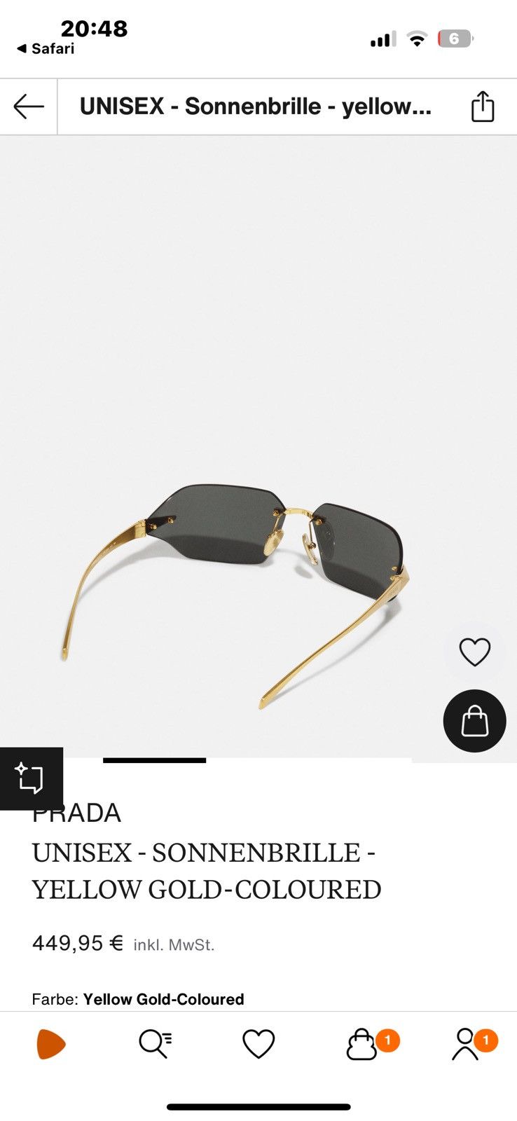 Prada Prada PR A55s shate Glasses / Sunglasses Size ONE SIZE - 8 Thumbnail