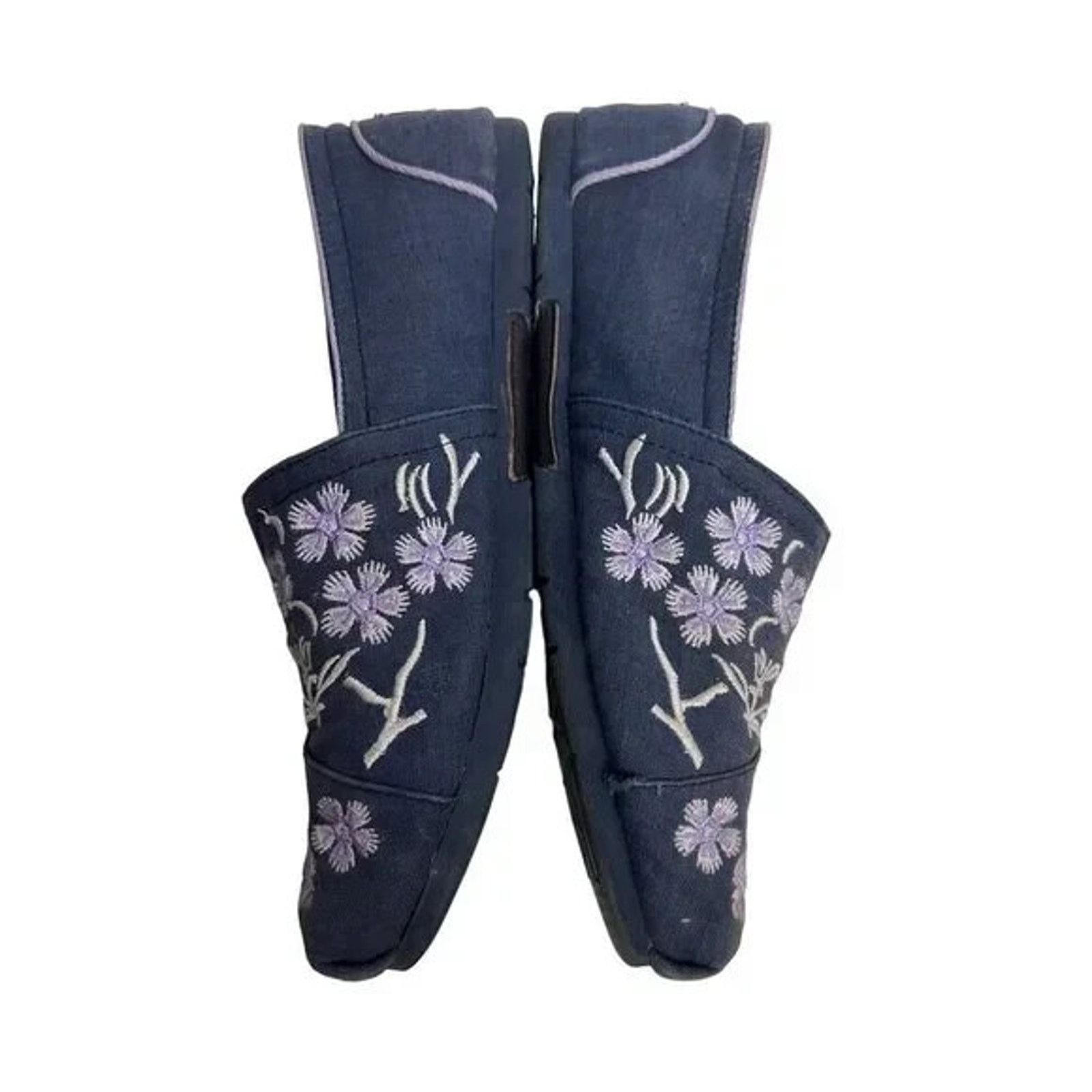 SKECHERS Skechers Bobs Blue Floral Shoes US 7.5 Slip On Flats Cushion Size US 7.5 / IT 37.5 - 3 Thumbnail