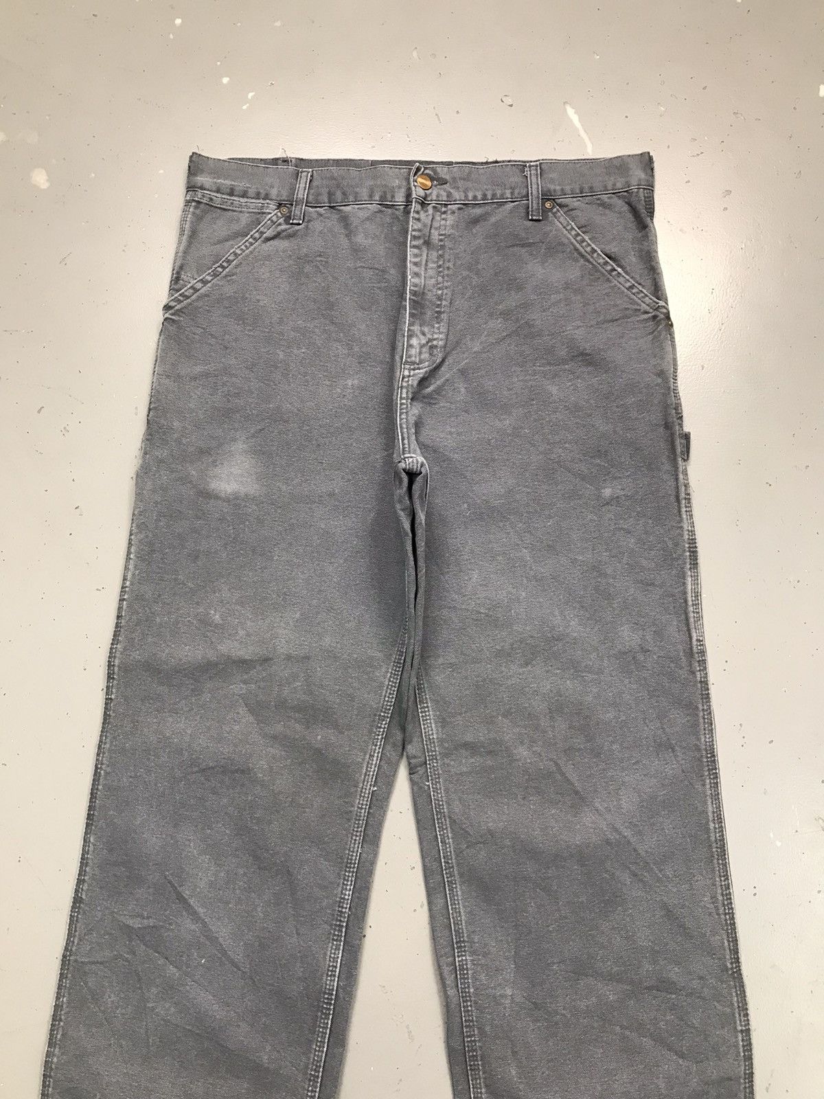 Carhartt Vintage Carhartt repaired carpenter workwear denim Size US 39 - 4 Thumbnail