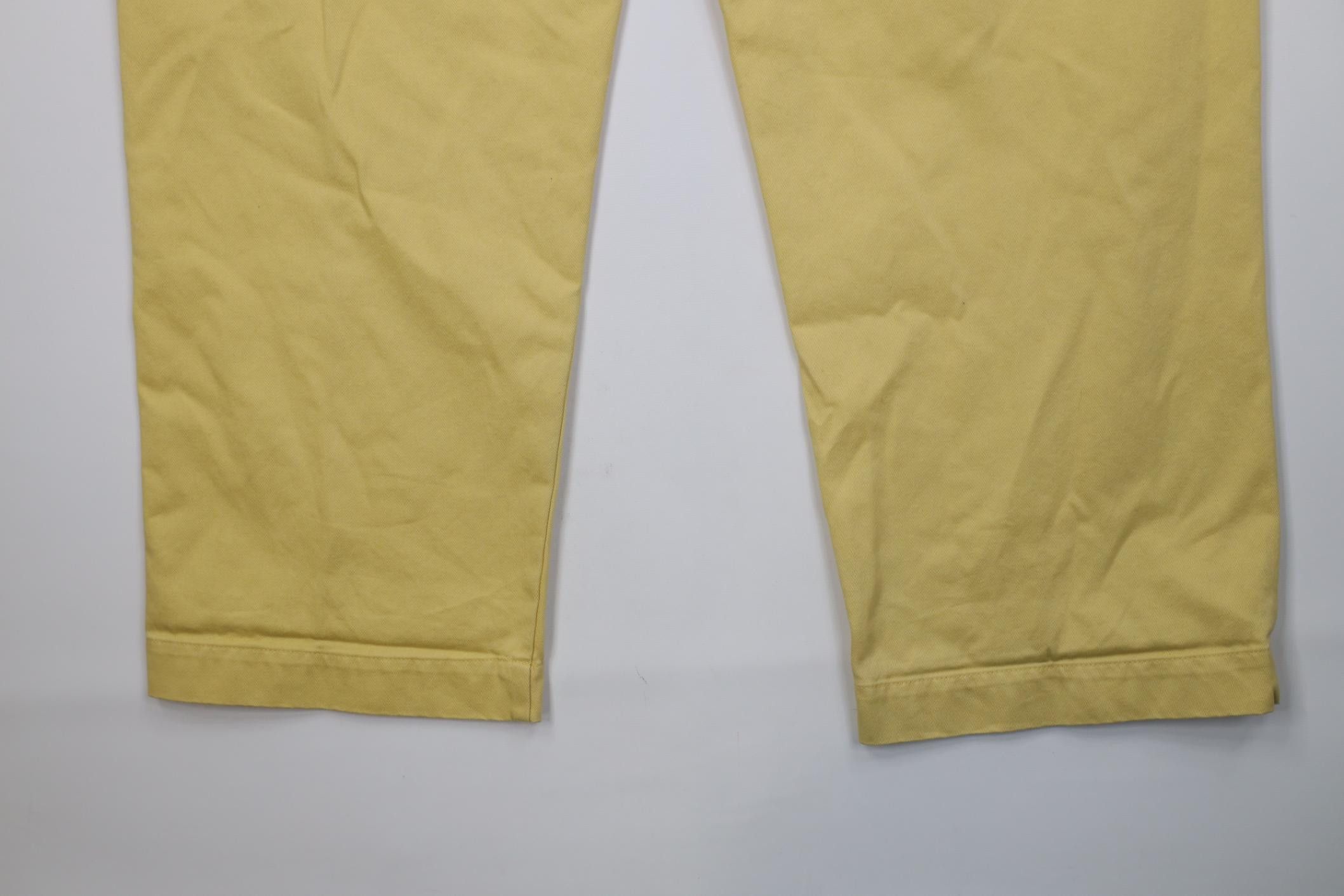 Polo Ralph Lauren Vintage Y2K Ralph Lauren Cotton Wide Leg Chino Pants Yellow Size US 42 / EU 58 - 12 Thumbnail