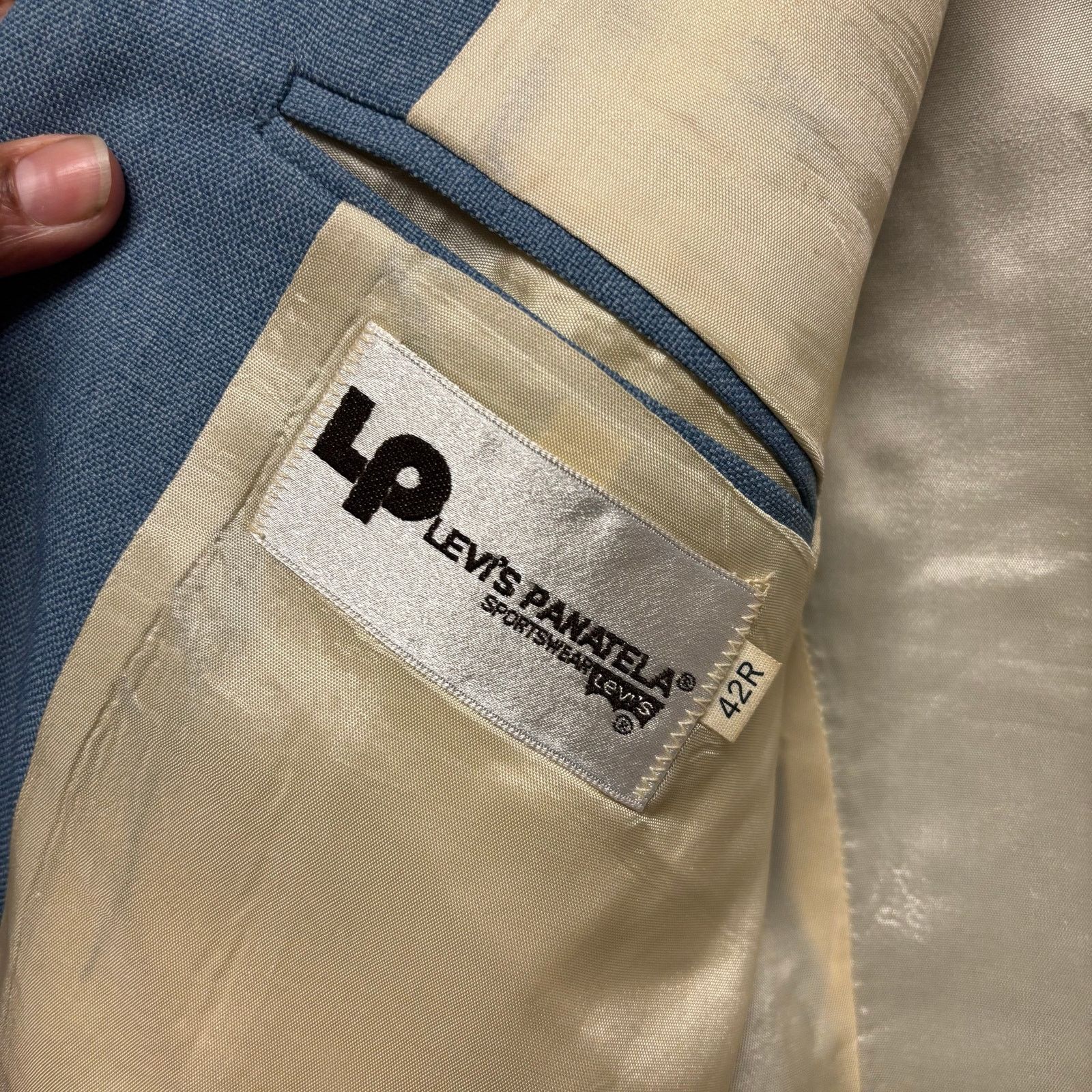 Levi's Vintage 70s Levi's Panatela Sportswear Jacket Blazer 42R Blu Size 42R - 12 Thumbnail