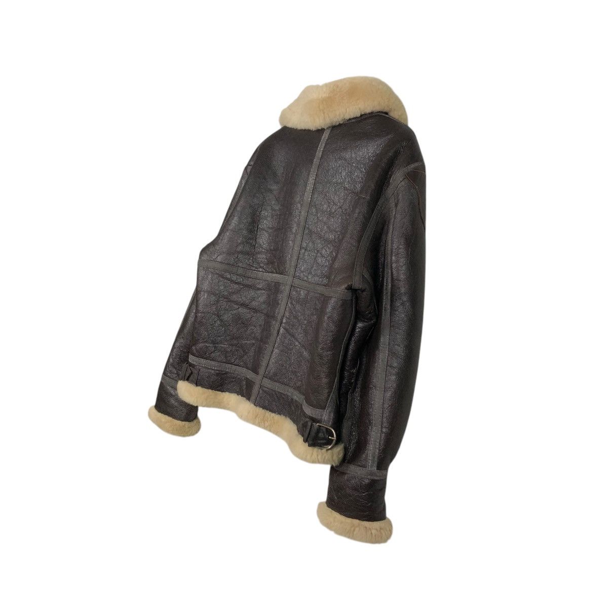 Vintage 🔥VINTAGE SHEARLING B-3 JACKET GENUINE LEATHER US ARMY STYLE Size US M / EU 48-50 / 2 - 12 Thumbnail