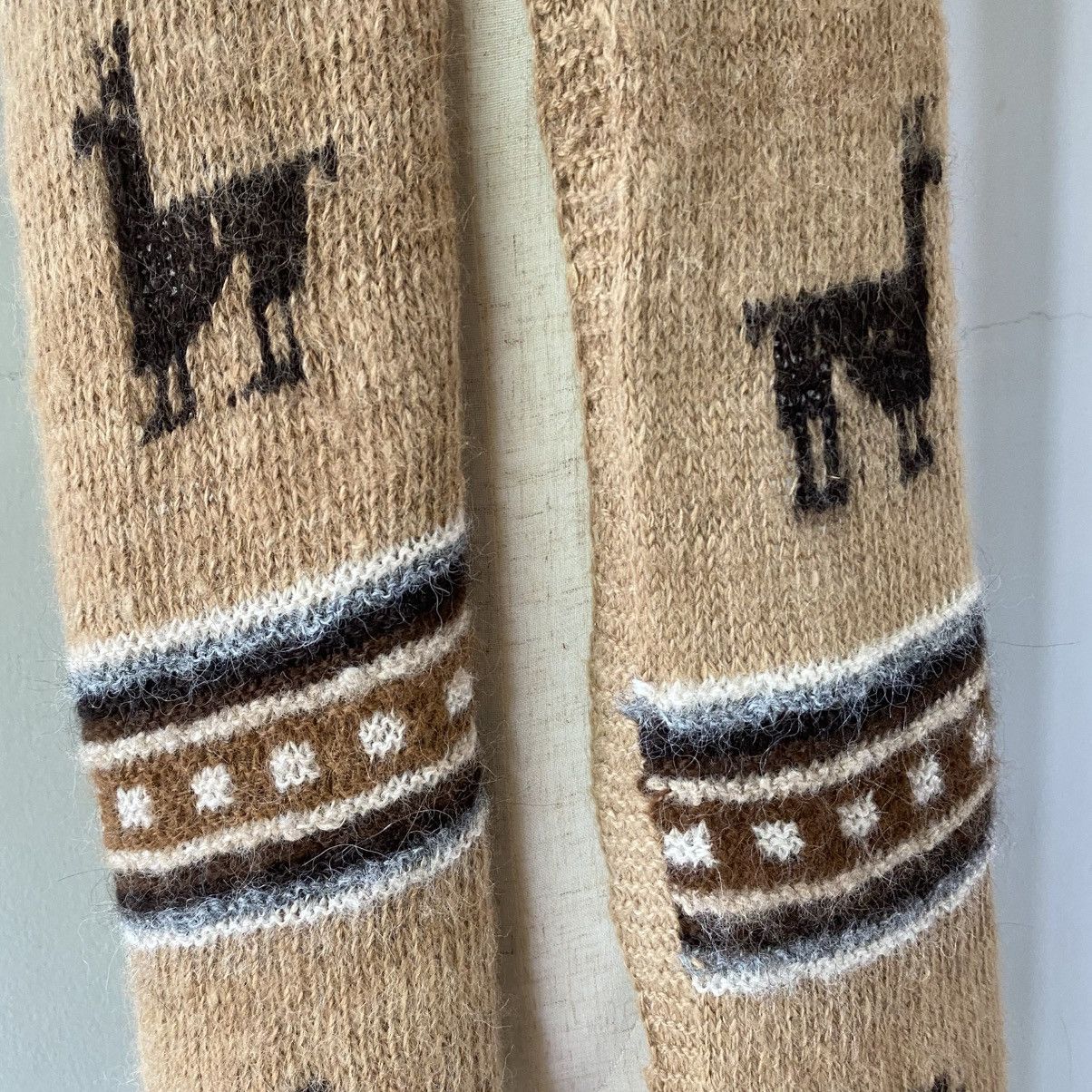 Designer × Japanese Brand Camel Brown Alpaca Pattern Scarf Size ONE SIZE - 8 Thumbnail