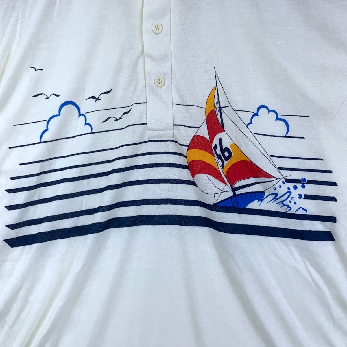 Vintage Vintage 80’ TRACK & FIELD SAILING Hawaii Polo Tee Shirt Size US L / EU 52-54 / 3 - 3 Thumbnail