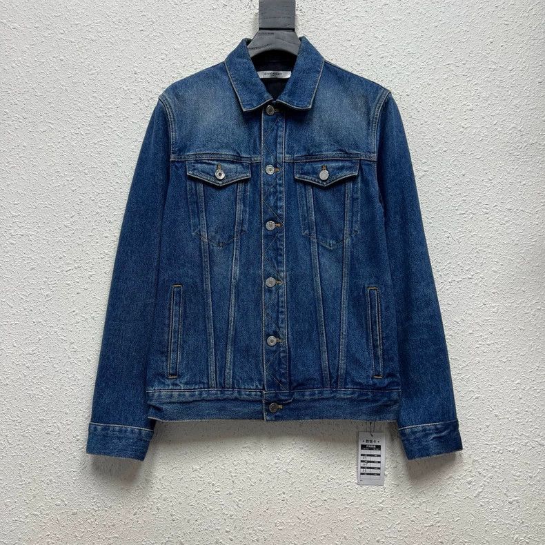 Givenchy Givenchy Back Embroidered Denim Jacket Size US M / EU 48-50 / 2 - 1 Thumbnail