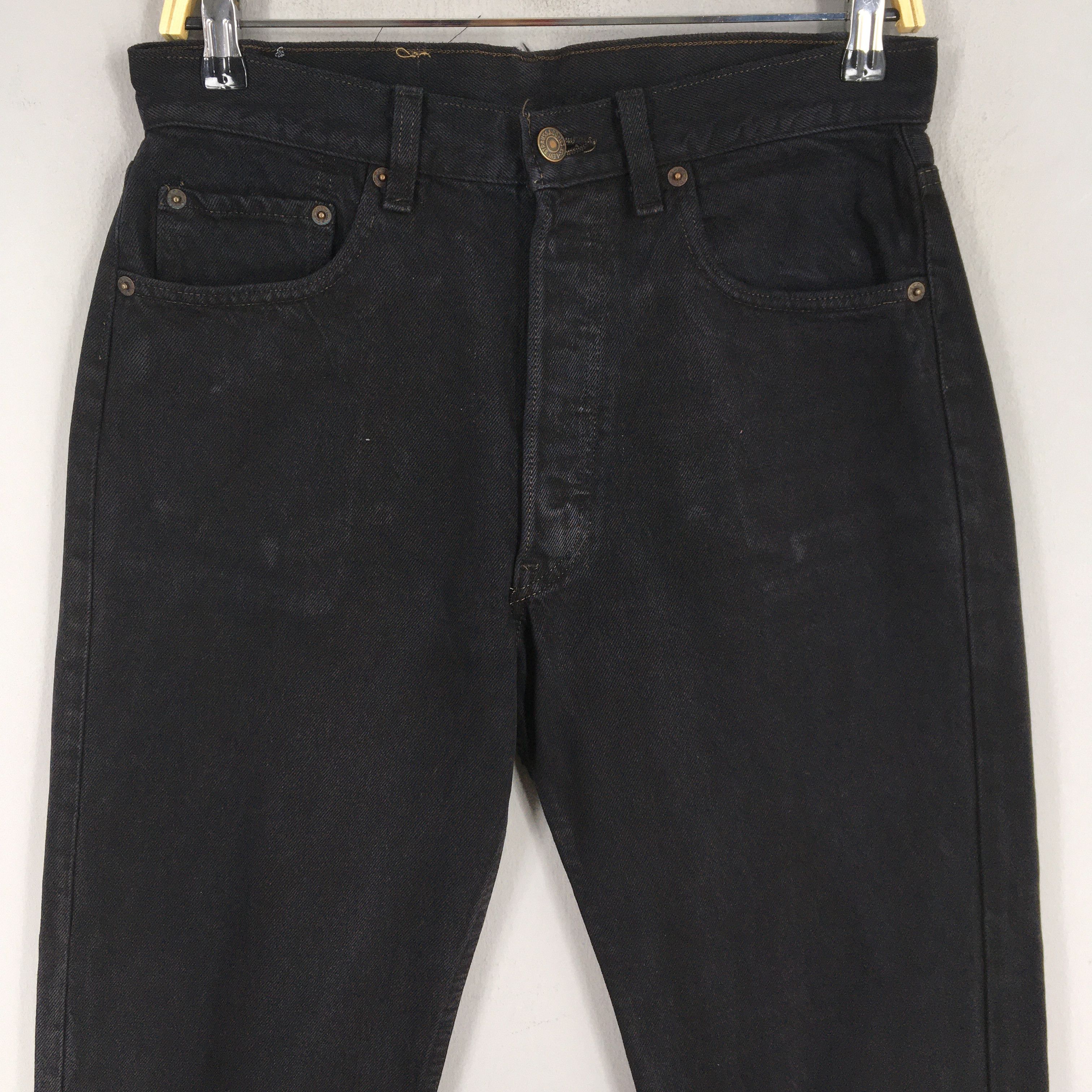 Levi's Size 30x30.5 Vintage 90s Levi's 501 Black Jeans S1167 Size US 30 / EU 46 - 2 Thumbnail